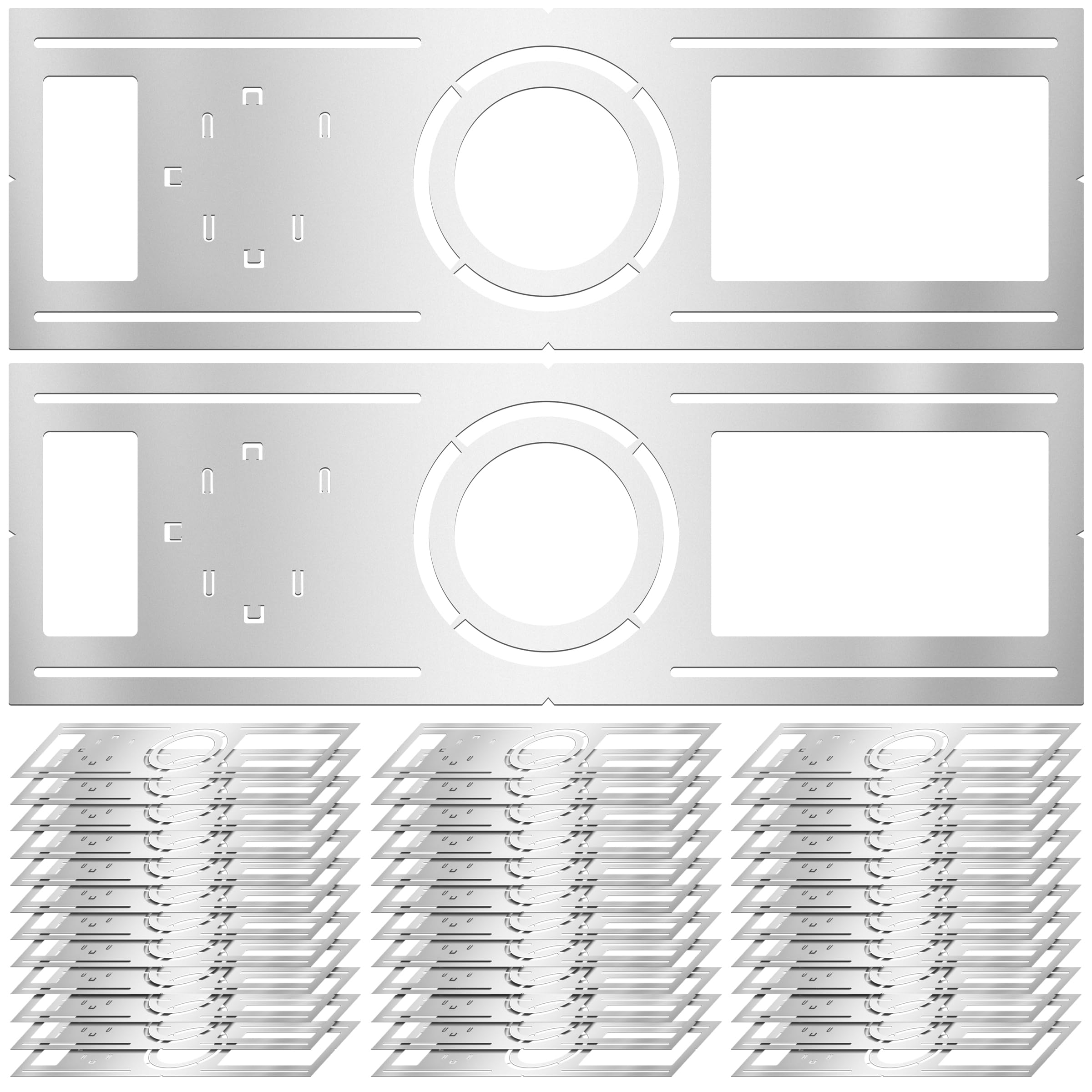 New Construction Mounting Plate, 4-6 Inch, LED Recessed Lighting Housing Kits, Flat Steel Rough in Bracket Fixture for LED Light Bar, 36PC Shallow