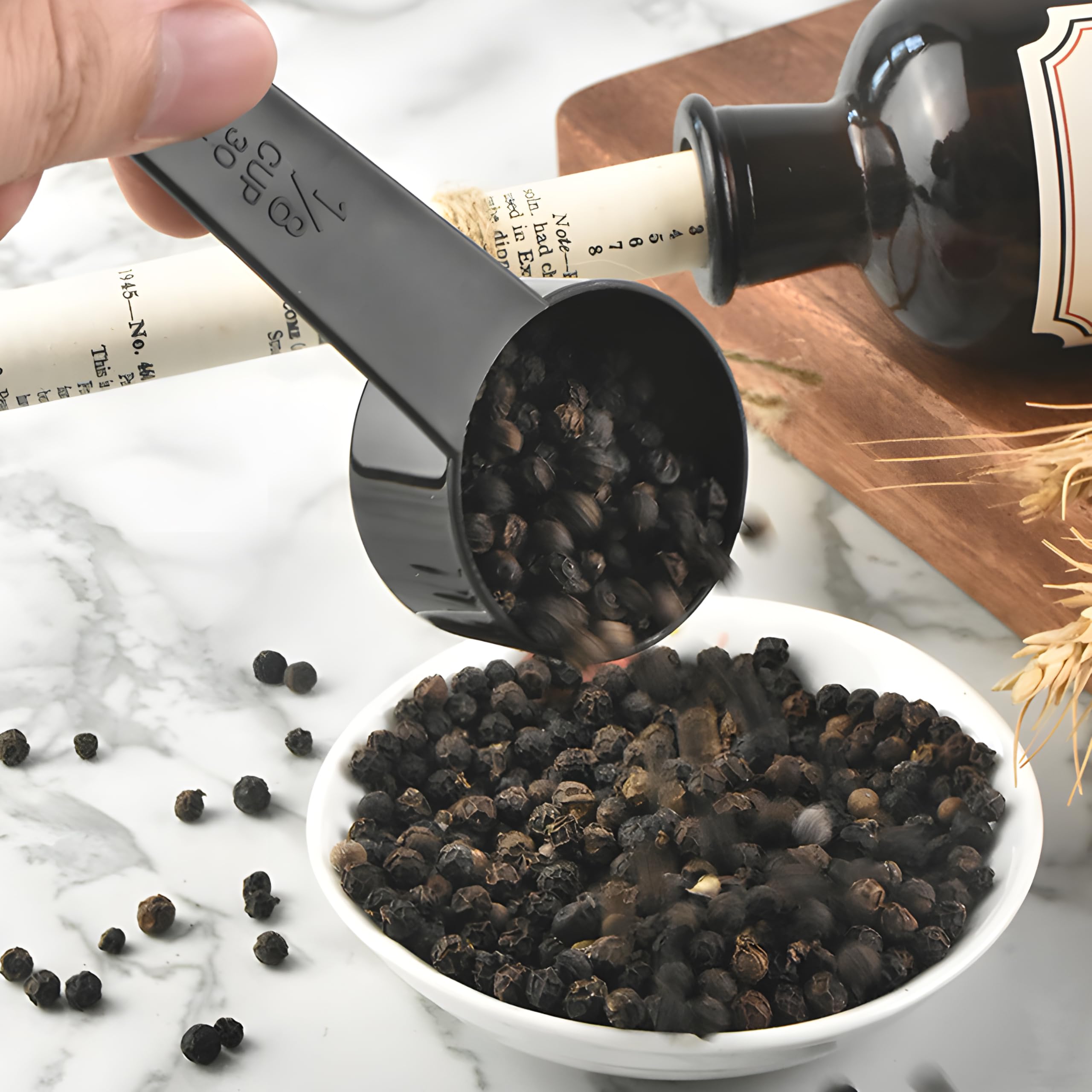 3 Cucchiai Dosatori, Misurino Da 50 Ml, 40 Ml, Misurino Da 5 G, Misurino In Plastica, Misurino Piccolo, Cucchiaio Da Scala Trasparente, Strumento Quantitativo Per La Cucina - Foto 4