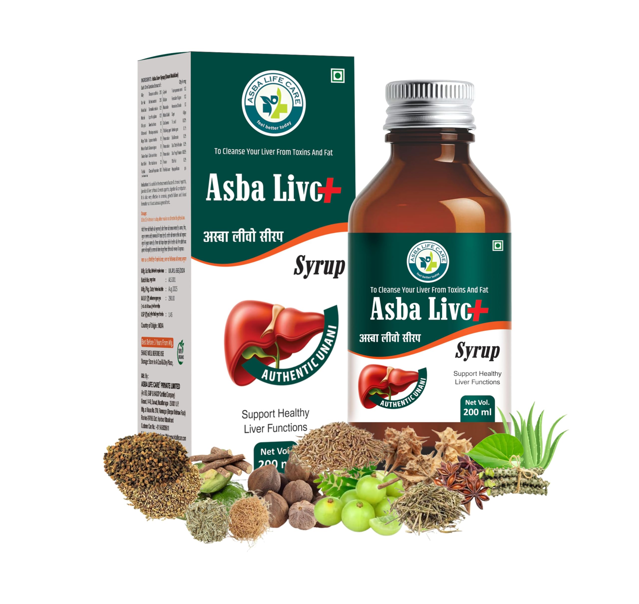 ASBA LIFE CARE Herbal Liver Care Syrup for Detox, Fat Metabolism & Healthy Liver Function (200 ml)-image-46
