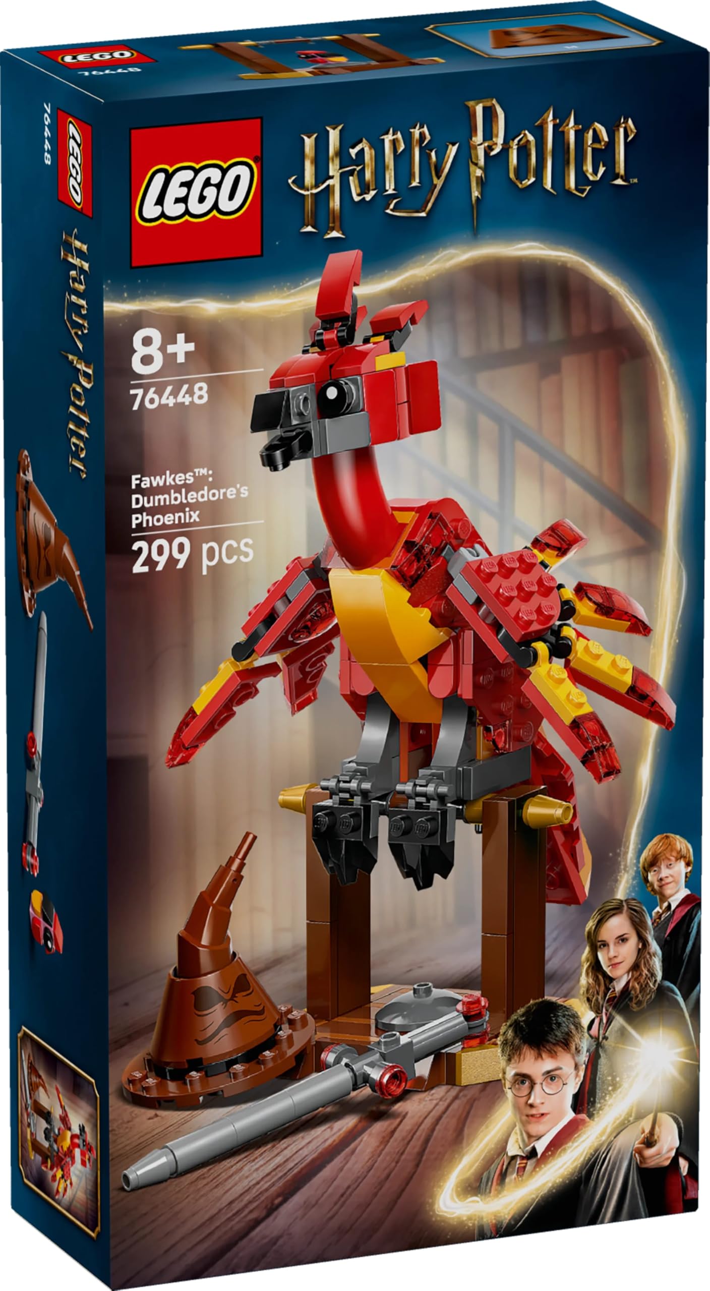 LEGO Harry Potter Fawkes: feniks Dumbledore’a, figurka do zbudowania, zabawka konstrukcyjna dla dziecka i fanów mitycznych stworzeń, pomysł na prezent dla dziewczynki i chłopca w wieku od 8 lat 76448