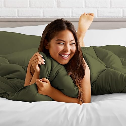 Miniatura 2 de Juego de edredón de algodón orgánico de 400 GSM, extra largo, alternativa de plumón de ganso, ultrasuave, serie 1800 de primera calidad, calidez