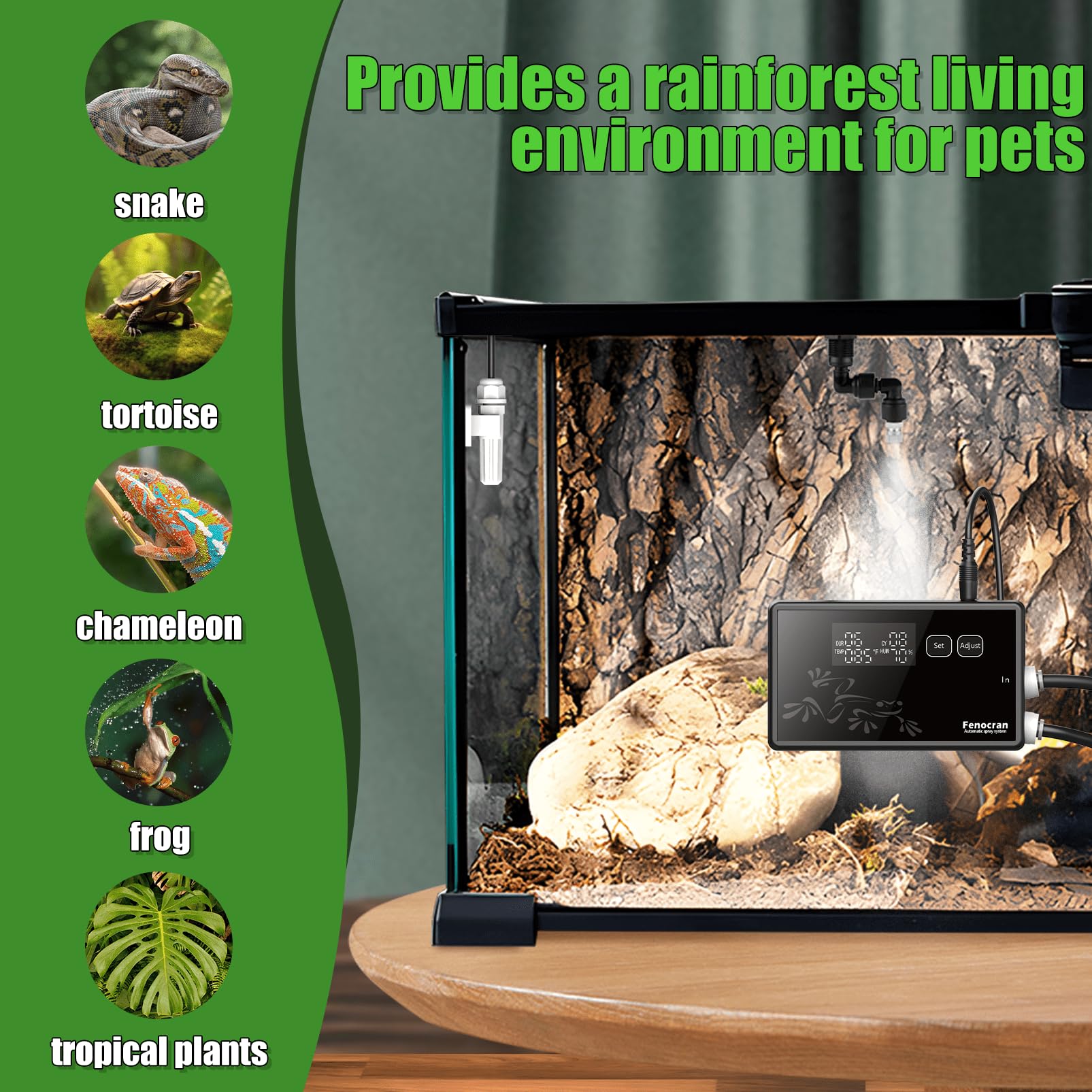 Automatic Dual Pump Terrarium Humidifier With Timer Automatic Reptile ...