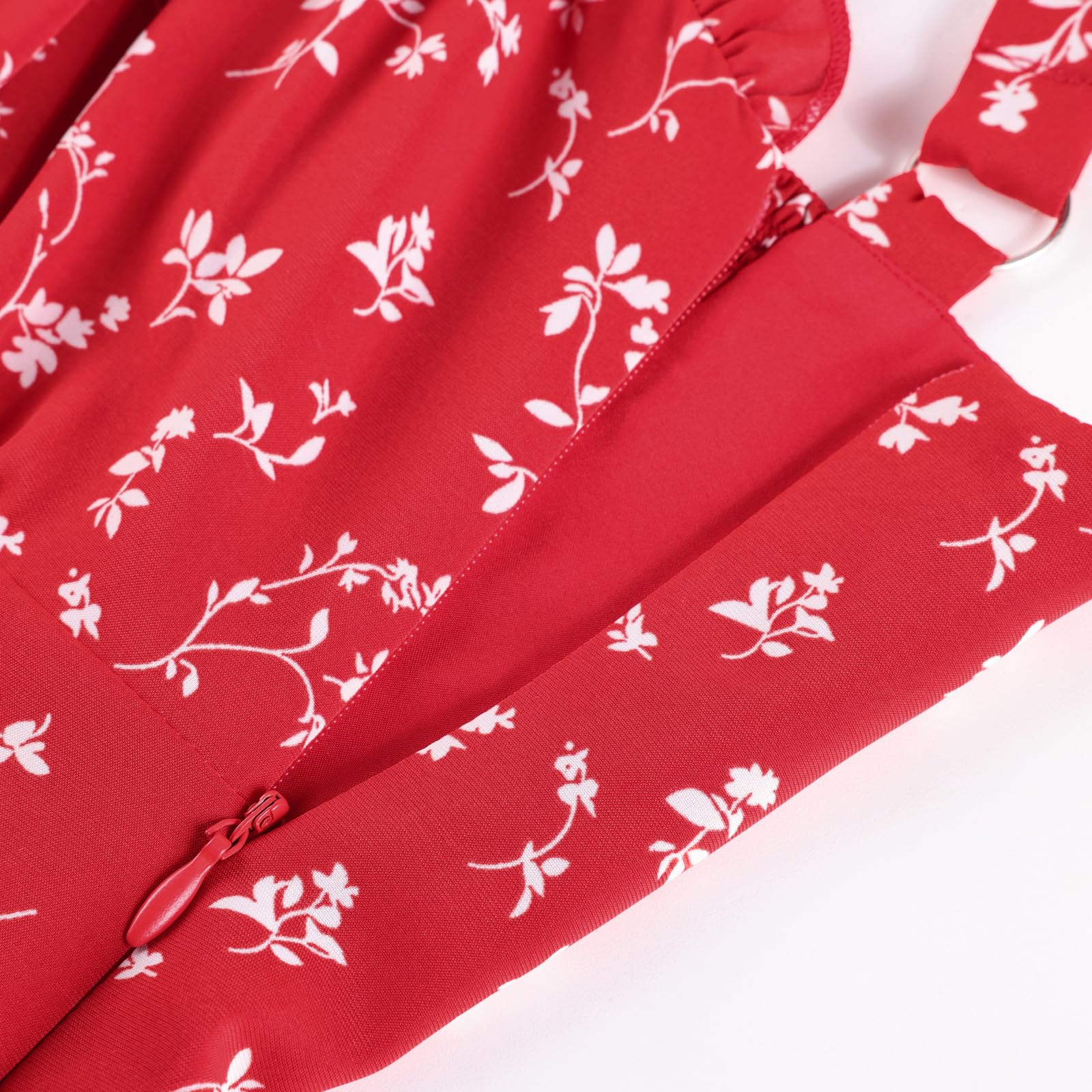 SCARLET DARKNESS Damen Sommerkleid Ärmellos Blumendruck Chiffonkleid Spaghettiträger Strandkleid mit Taschen
