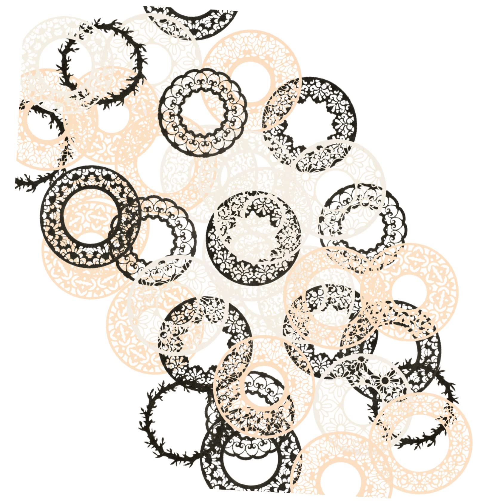 SHINEOFI 4 Set Carta Fai Da Te in Pizzo Scrapbooking Paper present Wrapping Paper Album Rottame Scrapbooking D'epoca Modello Vintage Estetico Di Carta Documento Di Diario 40 Fogli*4