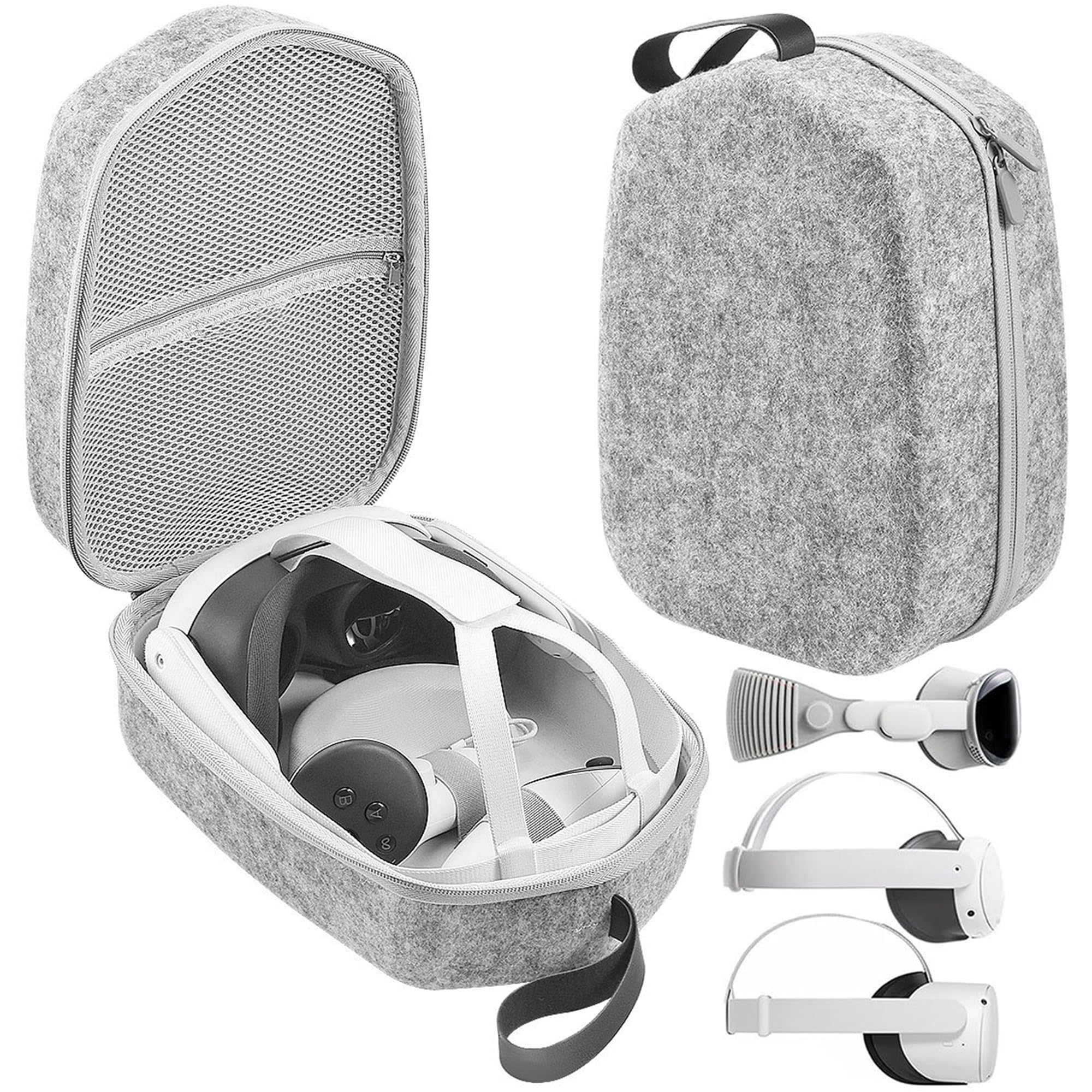 MINGZE Funda Rígida, Transporte Estuche Protectora para Meta 3, Accesorios Auriculares VR Controlador Correa Elite Gafas de Realidad
