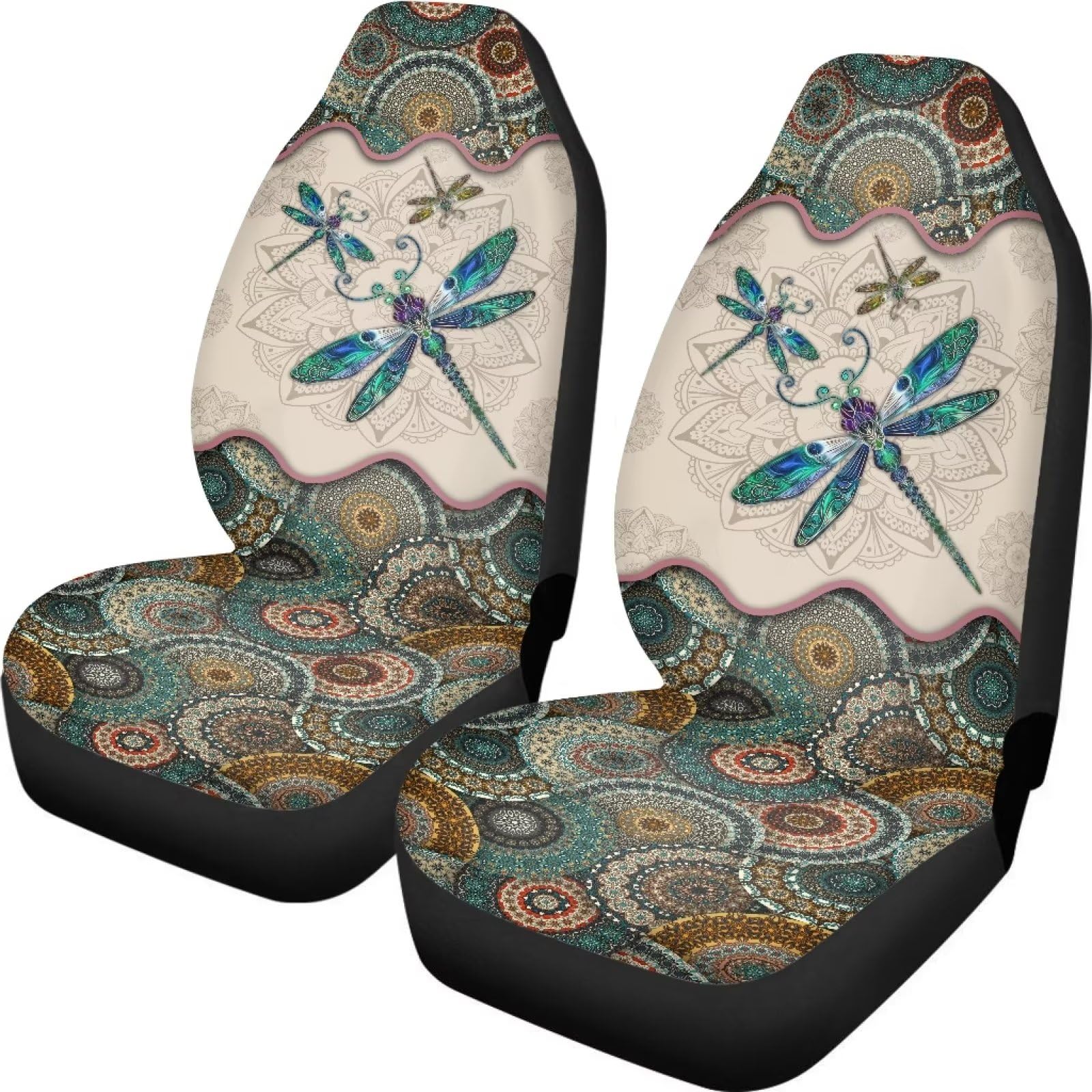 Mandala Bohemian Boho Pattern Print Universal Fit Car Seat Cover