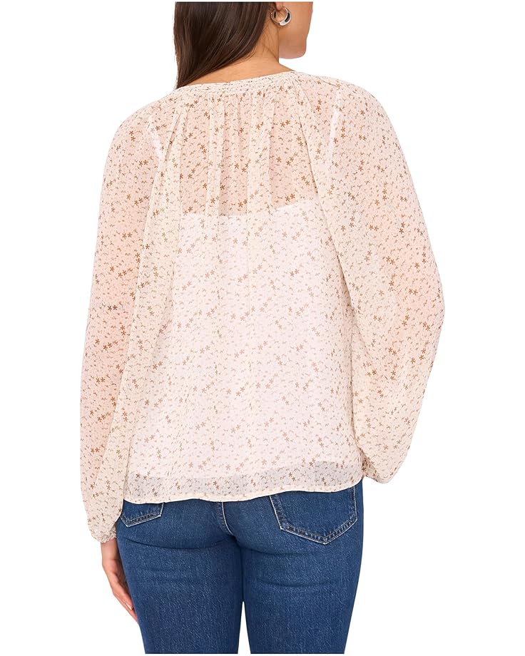 Vince Camuto Tie Neck Shirring Long Sleeve - #2 of 3