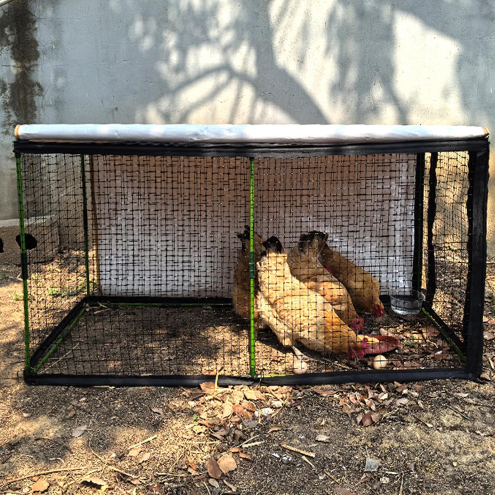 kowaku Gran Gallinero, Casa para Gallinas, Jaula Ajustable para Pollos con Estacas para El Suelo.