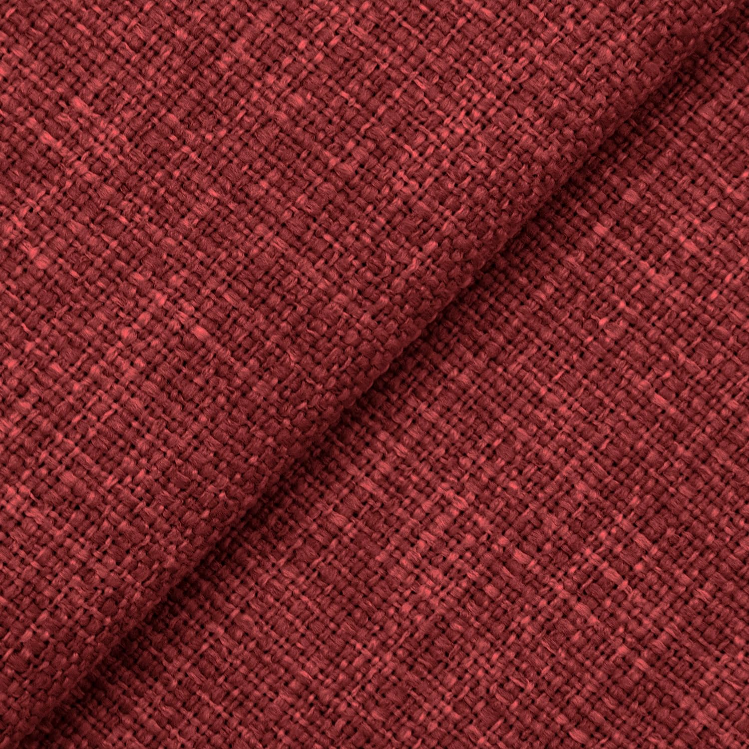 DESHOME Boston 10 Meter Wasserabweisender Stoff Meterware Strapazierfähiger Stoff für Polstermöbel Sofa Kissen Stuhl Dunkelrot