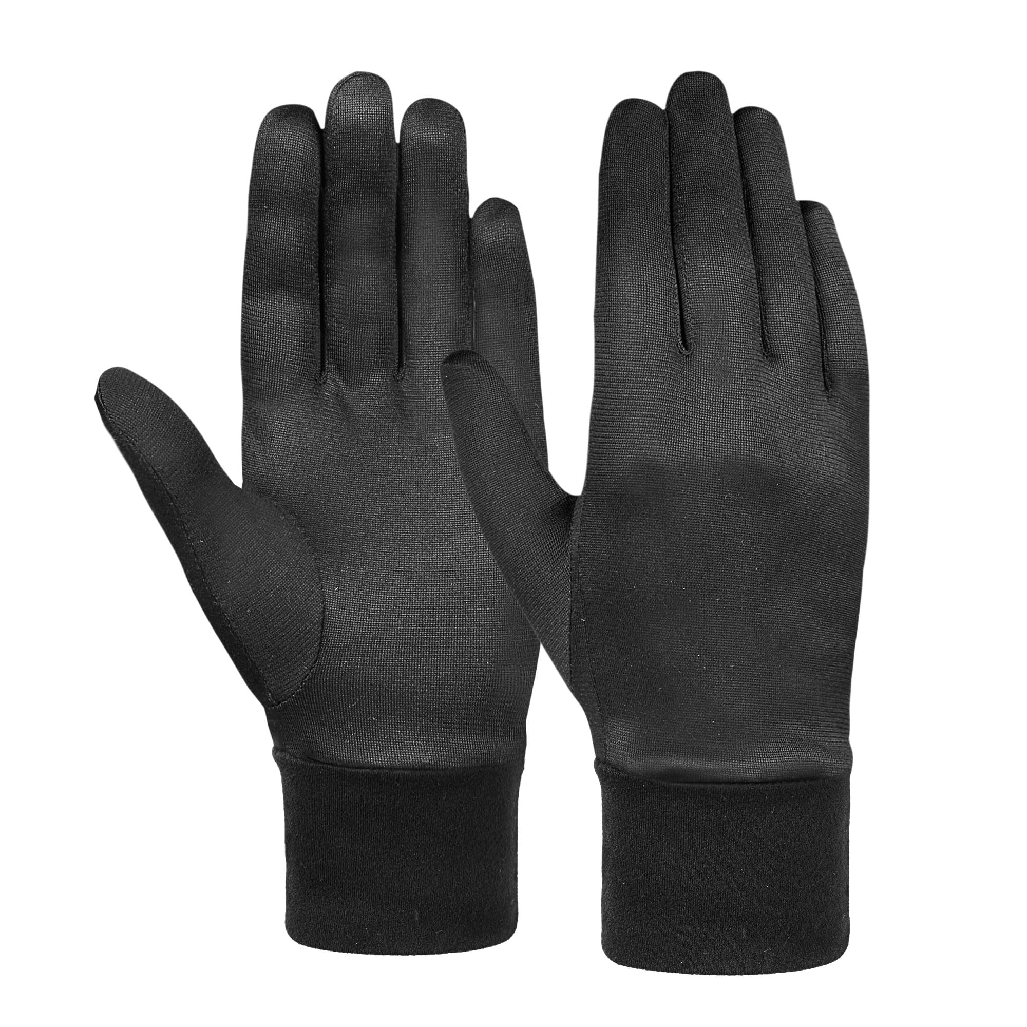 Reusch Dryzone 2.0 Breathable Sports Gloves for Running Cycling Hiking Liner Glove Everyday Gloves Touchscreen Winter Gloves, Black, 8