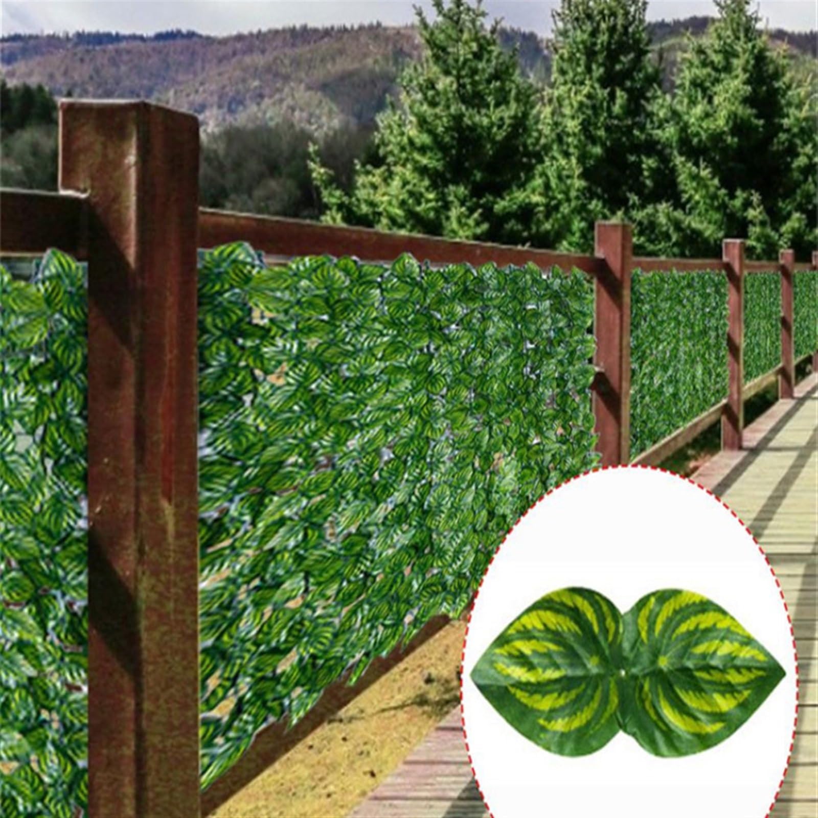 Sztuczne liście żywopłotu w rolce, Sztuczny płot z liści w rolce, wielokolorowy, różne rozmiary(Watermelon 0.5x3.0M)