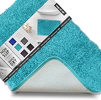 Vista 18 de Clara Clark - Alfombras de baño, ultra suaves y peludas - Tapetes para baño, lavables a máquina, con respaldo de goma antideslizante, 17 x 24