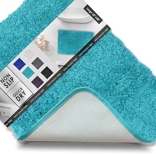 Miniatura 18 de Clara Clark - Alfombras de baño, ultra suaves y peludas - Tapetes para baño, lavables a máquina, con respaldo de goma antideslizante, 17 x 24