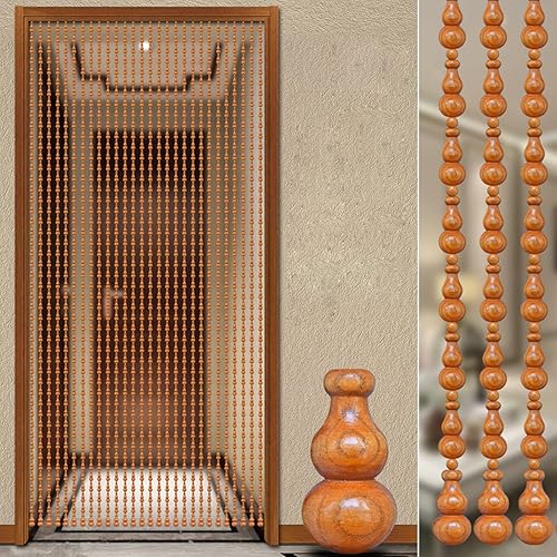 Miniatura 3 de Cortina de cuentas de madera para decoración del hogar, cortina de cuentas de madera hecha a mano, pantalla de cortina de puerta con cuentas de