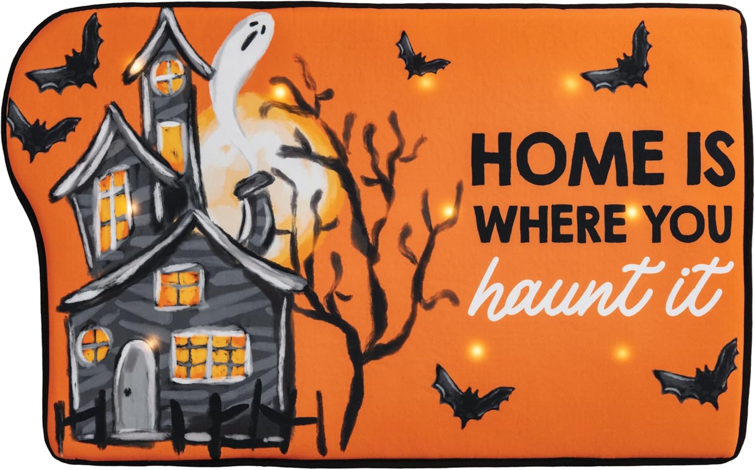 mud pie halloween led light up and sound doormat