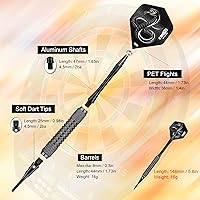 Vista 2 de CyeeLife 16g Soft tip Darts with Extra Flights and Plastic Points For Beginners