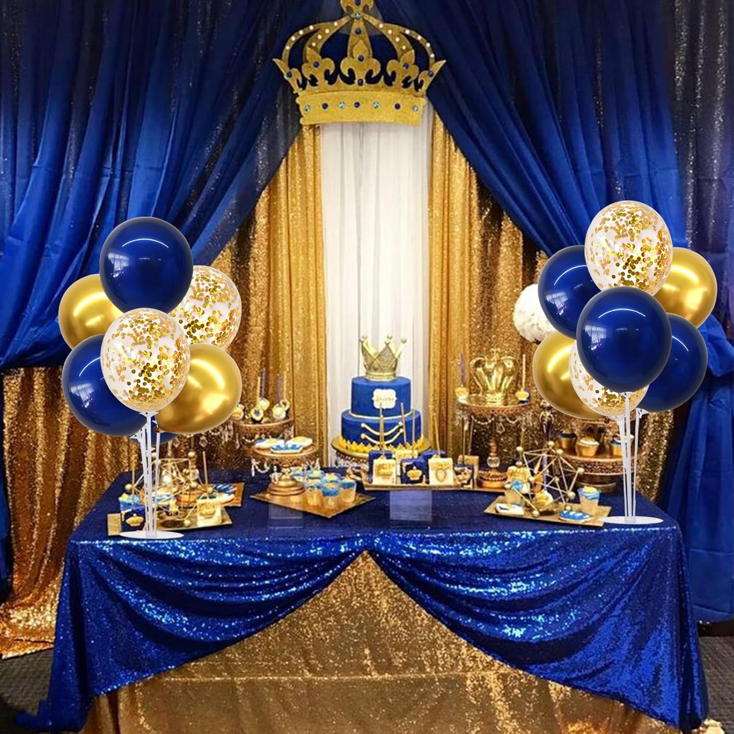 TONIFUL 6 Set Navy Blue Gold Balloon Centerpieces for Table,Balloon Arch Kit for Graduation Decorations 2026 Class of 2026 Party Decorations,New Year,Anniversary,Birthday Decoration - Image 6