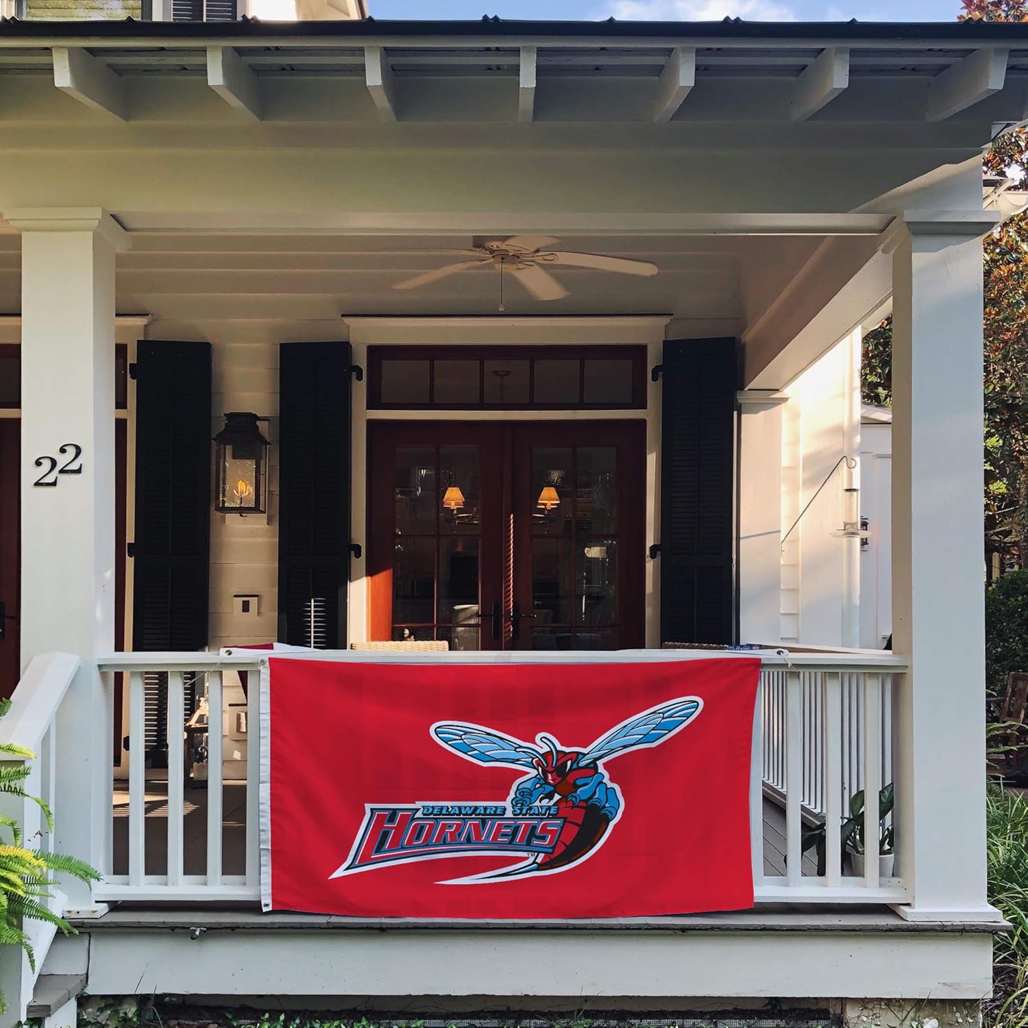 Desert Cactus Delaware State University DSU Flag - 3 x 5 Feet Hornets Banner, Indoor/Outdoor Durable Fabric, 100% Polyester Design (Style 1) - Image 4