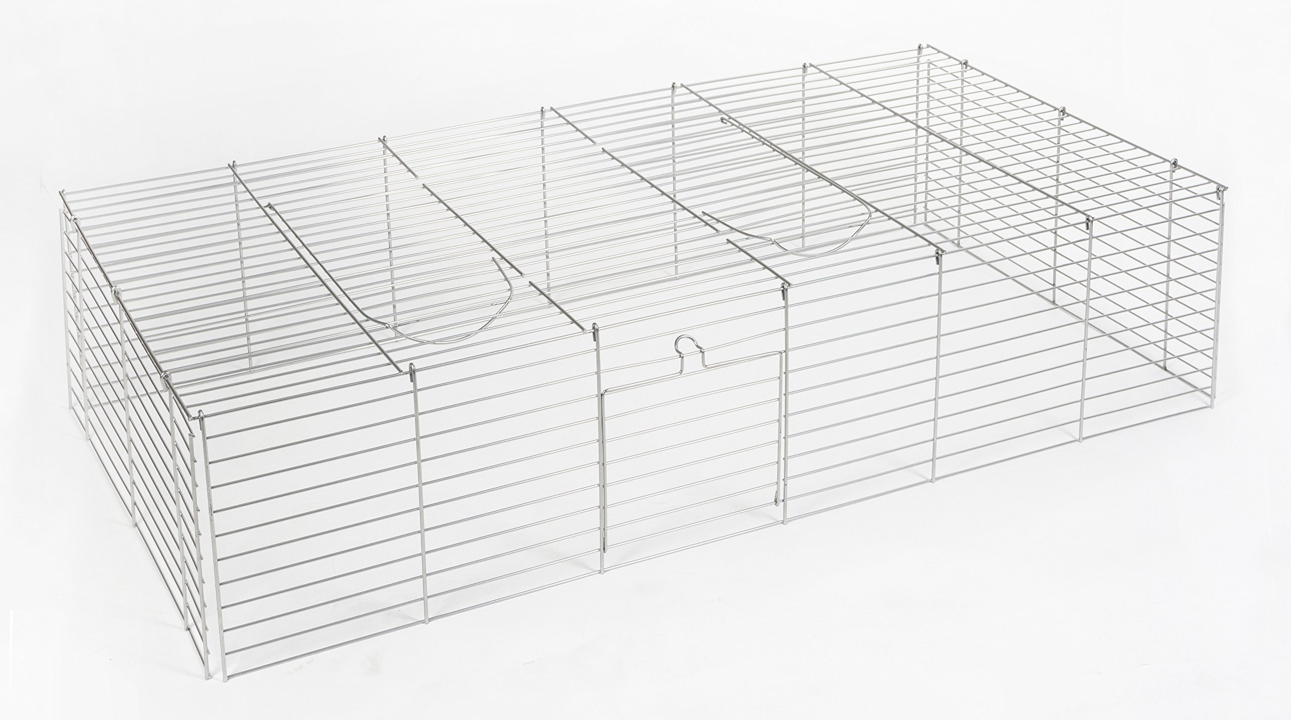 Kerbl Kleintierkäfig Maxi Baldo Twin (L x B x H 120 x 58 x 86 cm, Farbe dunkelblau, Gitterabstand 2,2 cm, mit klappbarem Gitter) 81705