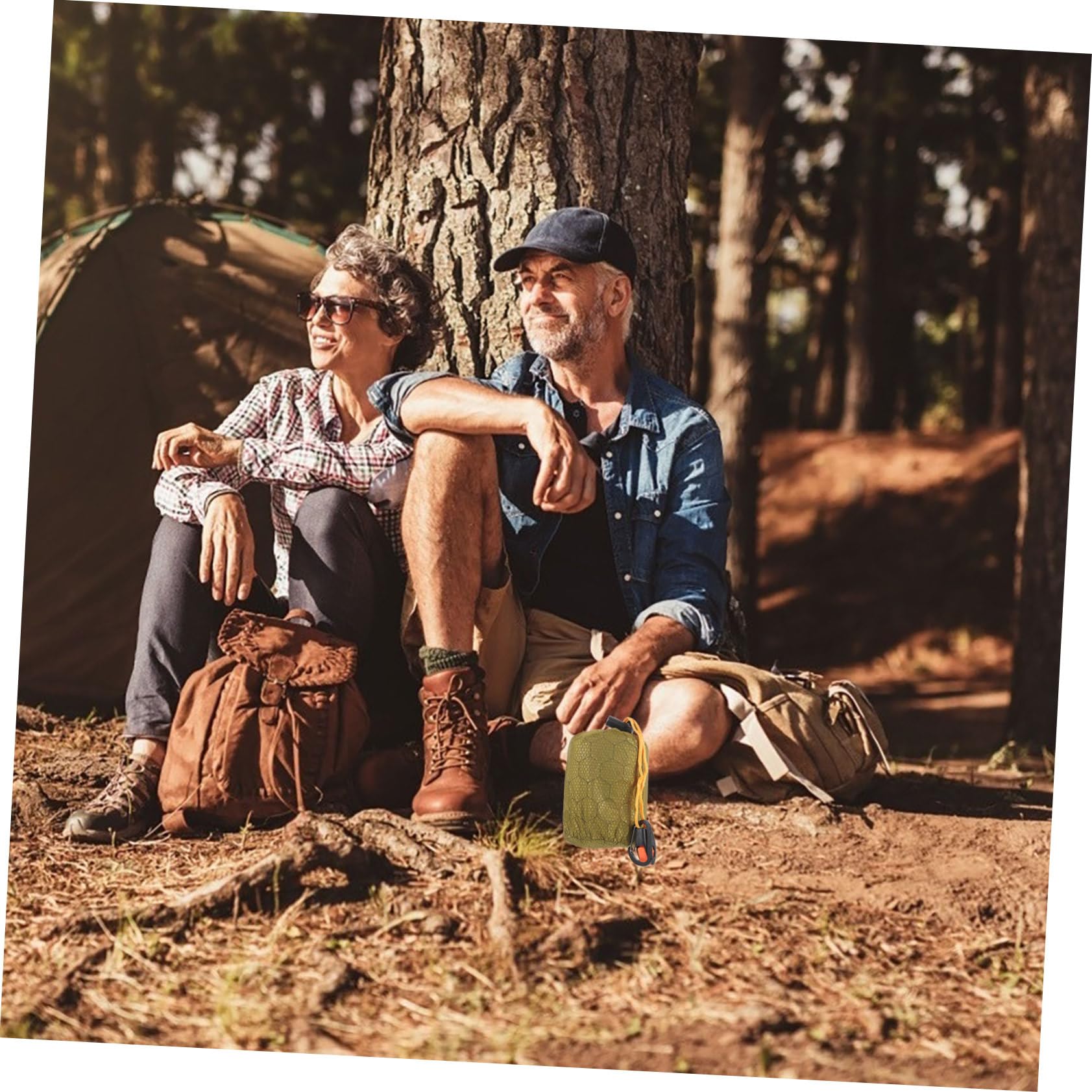HANABASS Pe Aluminiumfolie Schlafsack Notfall Schlafsack mit Wärmeisolierung und Tragetasche für Outdoor Aktivitäten für Camping und