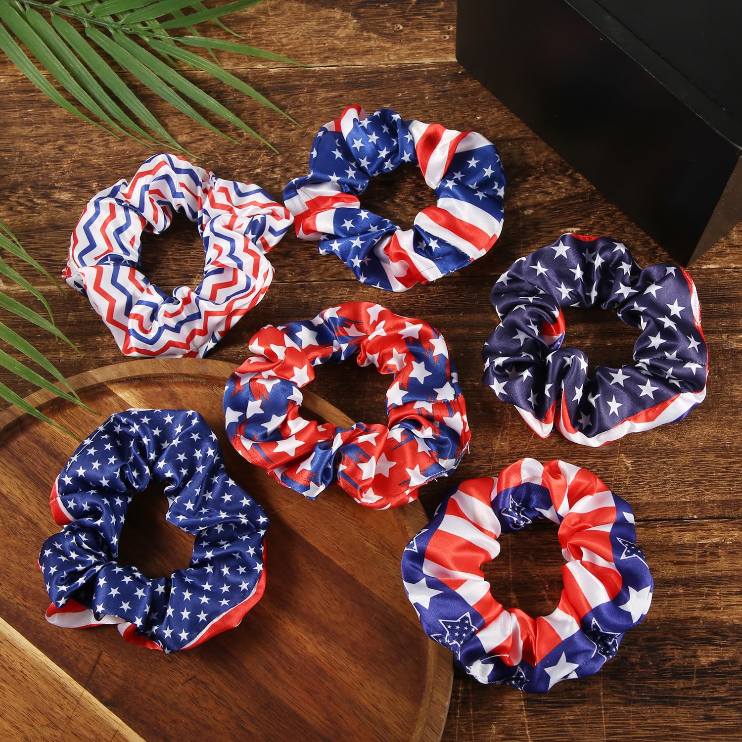 Amazon.com : 12pcs Patriotic Elastic Hair Band, Girls Women  display picture 2