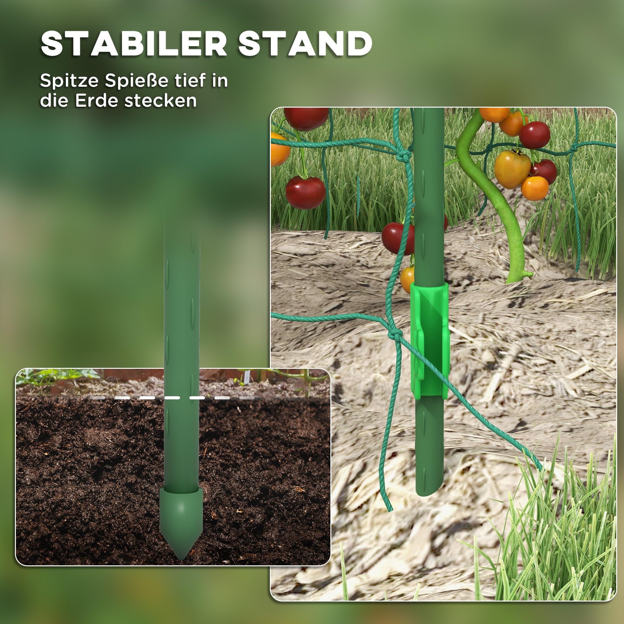 Outsunny Rankgitter Rostfrei für Kletterpflanzen 43 x 182 x 183 cm Schwarz | Aus Metall, Gurken Spalier, Rankhilfe, Pflanzenspalier, Garten Spalier, für Tomaten, Gemüse, Blumen