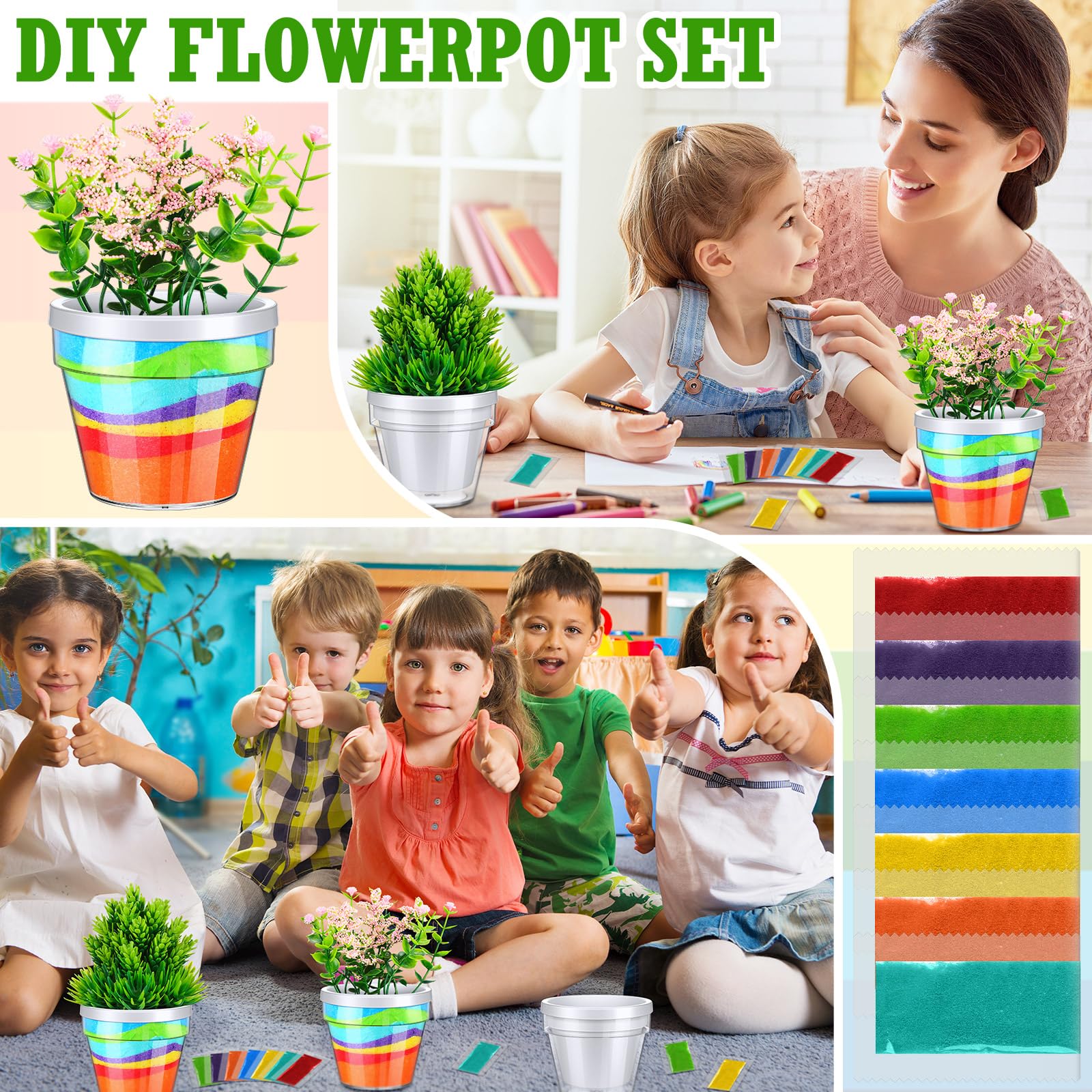 Amazon.co.jp: SiliFine 12セット DIY サンドアートキット 子供