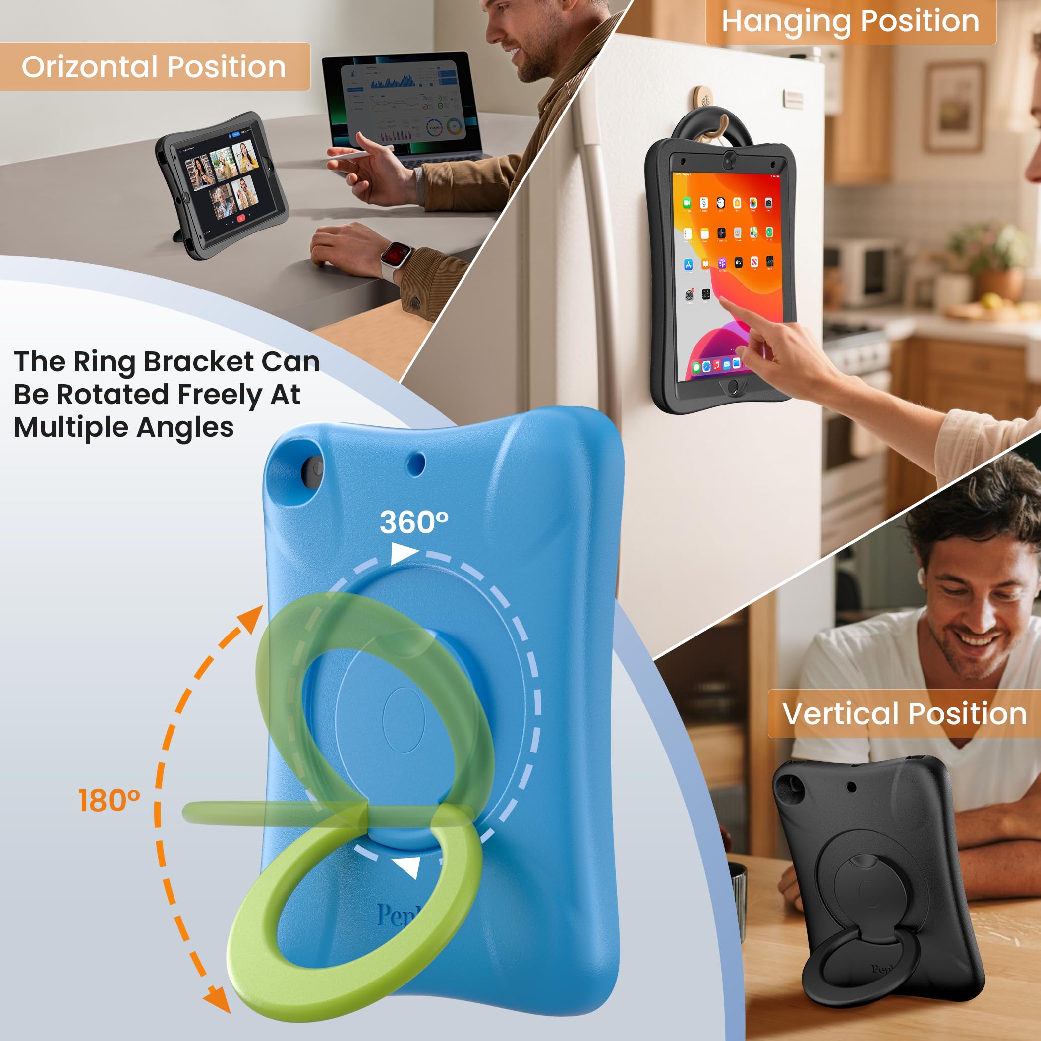 Amazon.com: Pepkoo Case for iPad 10.2 Inch Kids Shockproof Cover
