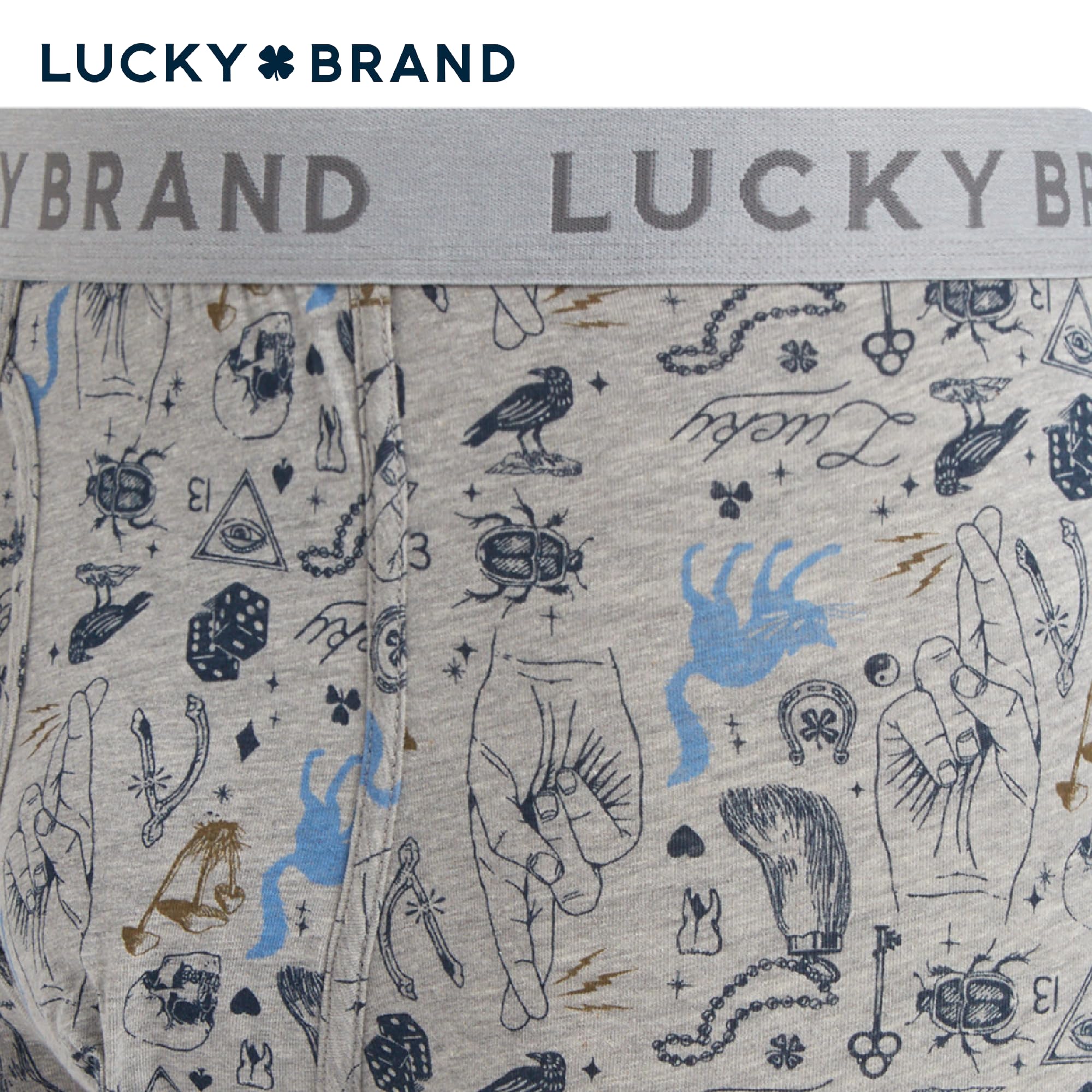 Lucky Brand Herren-Boxershorts – 3er-Pack, weich, Stretch, lässige Herrenunterwäsche mit funktionaler Fliegentasche, Boxershorts (S-2XL)
