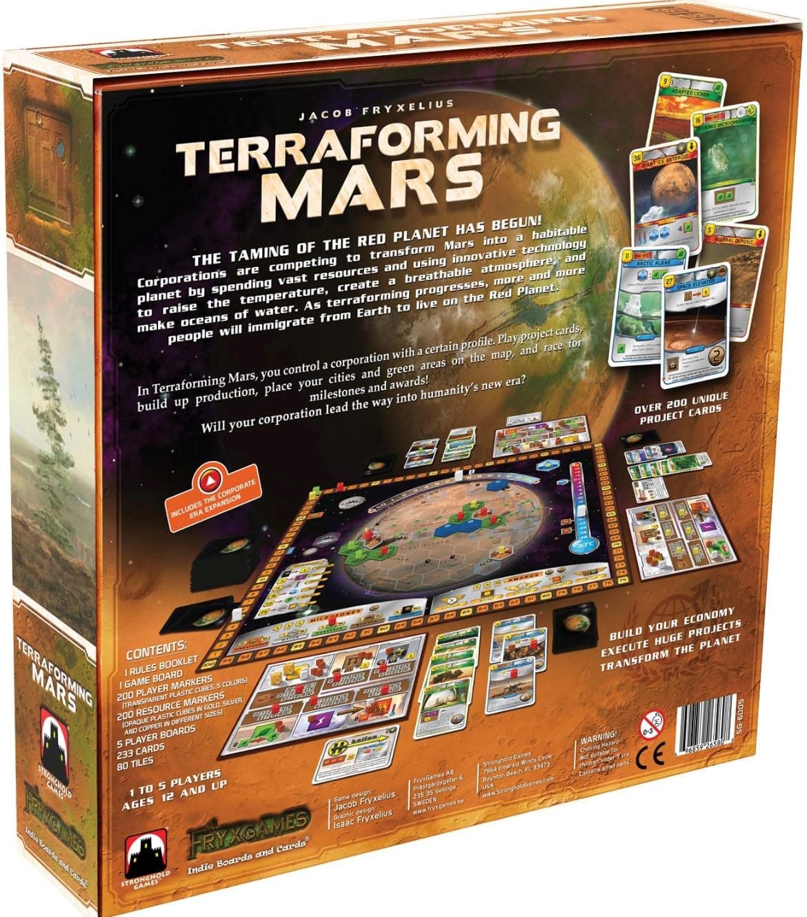 Terraforming Mars gra planszowa dla 2 do 5 graczy, deski niezależne i mapy (SG-6005) (gra planszowa)