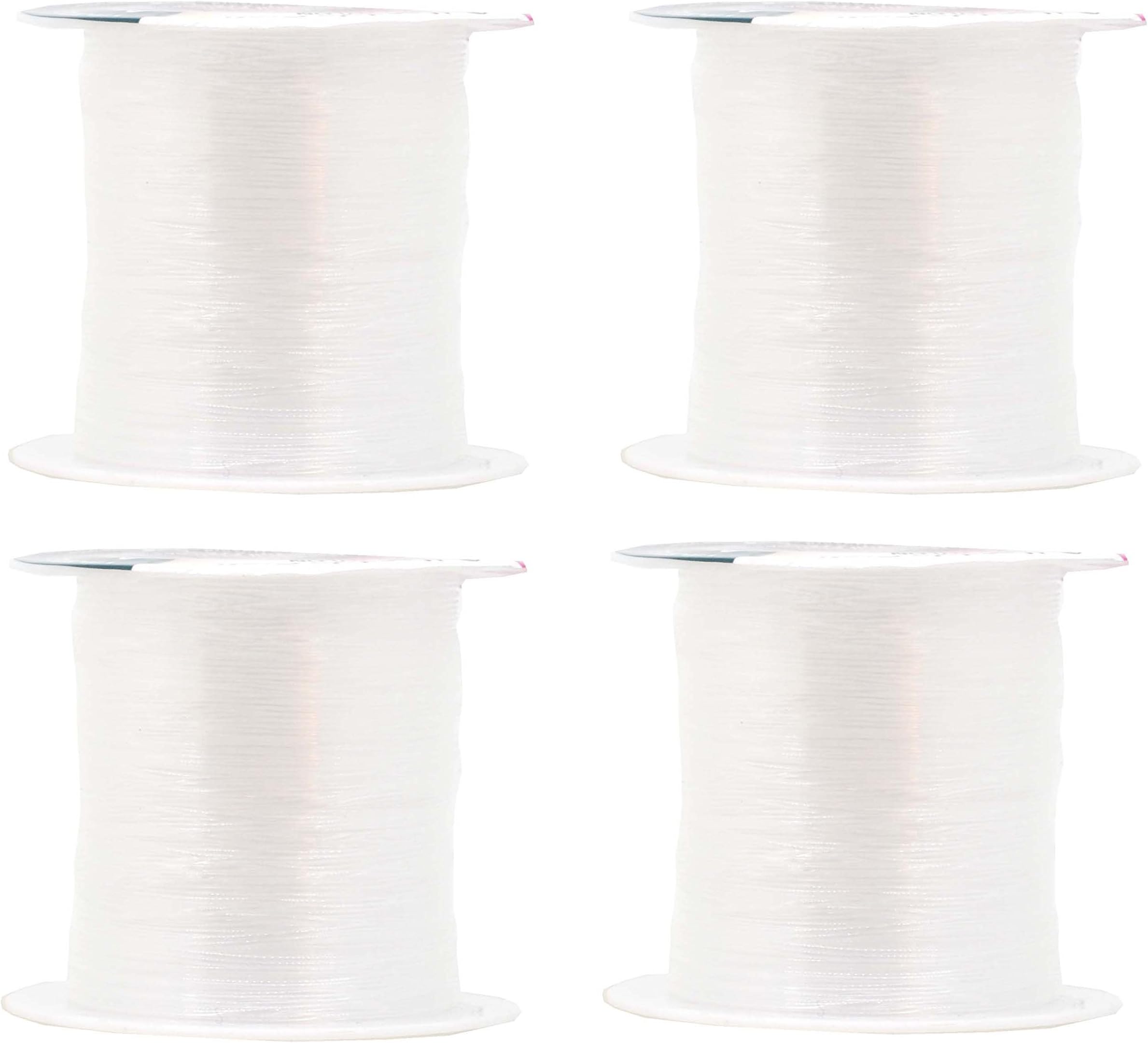 Mandala Crafts 0.2mm Nylon Invisible Thread for Sewing Quilting - Fishing Line Monofilament Transparent Thread for Wigs Beading - 546 Yds Clear String for Hanging Decorations