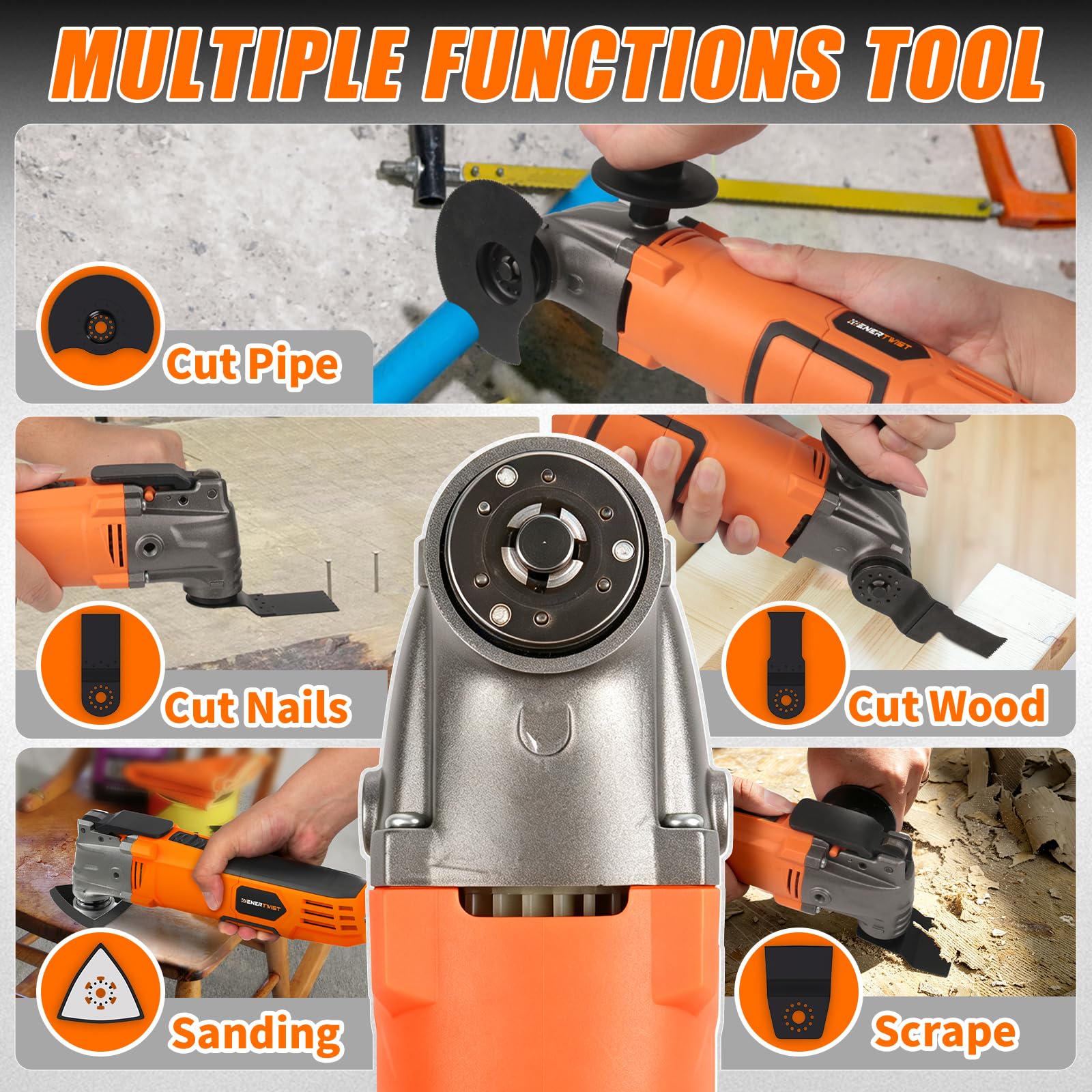 ENERTWIST 4.2 Amp Oscillating Multitool Kit with 33 PCS Accessories — Amazon image 5