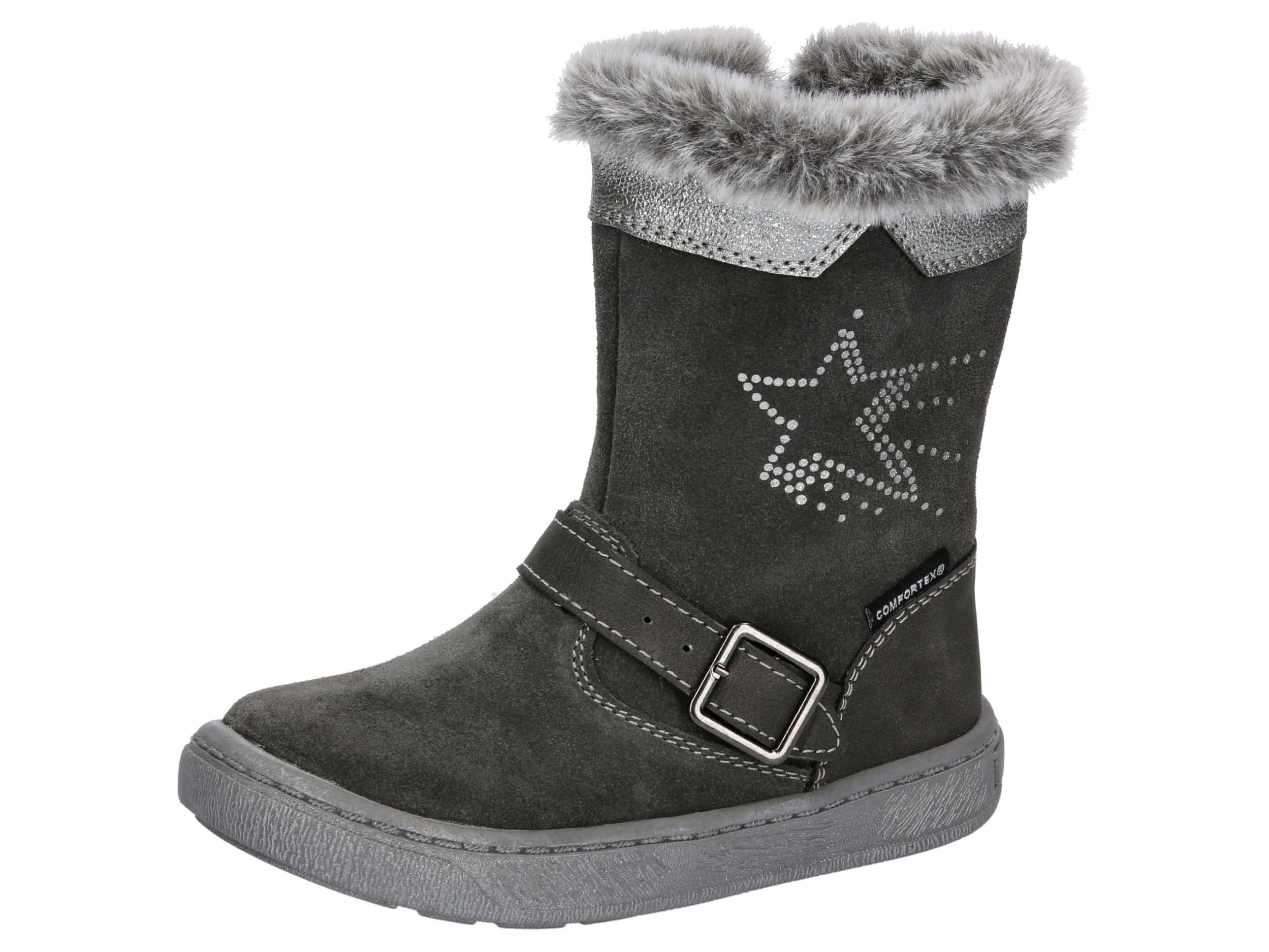 Lico Girls' Reena Snow Boots, charcoal, 10.5 UK Child