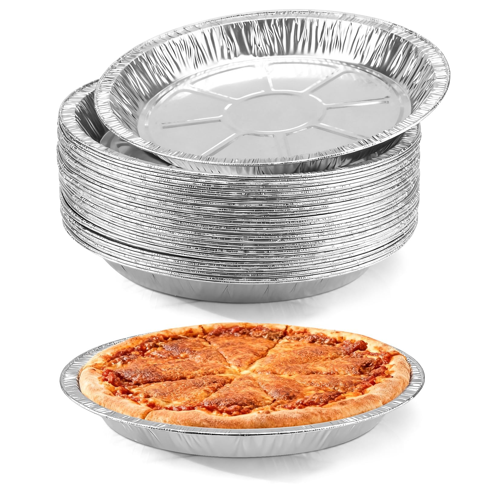 Oopsu 36 Pack 9 Inch Round Aluminum Foil Pie Tins
