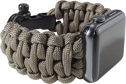Miniatura 2 de Savior Survival Gear - Correa de repuesto para Apple Watch de 1.6542 mm, hecha de 550 cuerda de paracaídas con grillete ajustable de acero