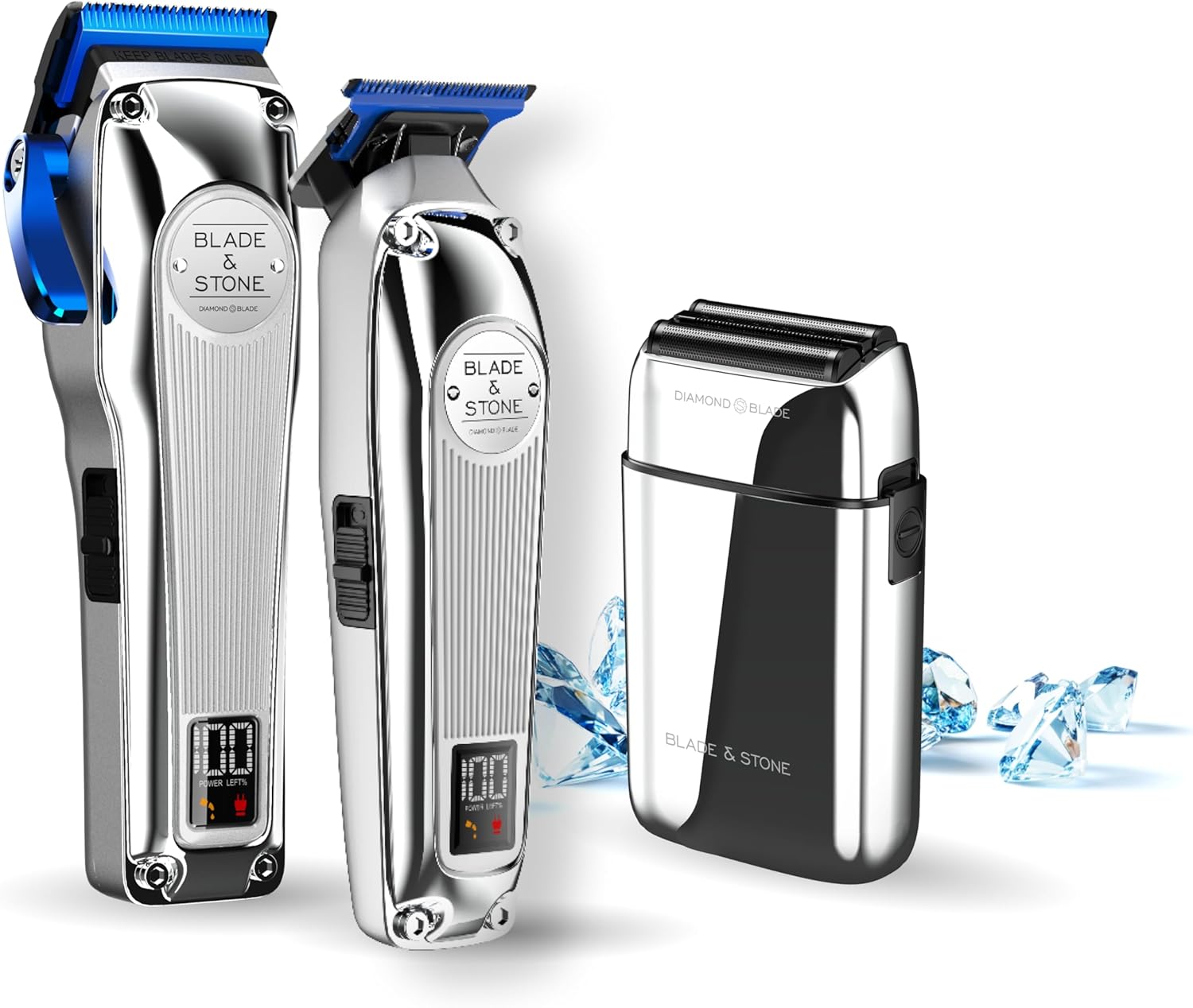 Blade & Stone - Clippers, Trimmers, and Mens Shaver - Professional Foil Shaver for Men - Diamond-S Blade - Graphene-X Blades - High-Torque Motors - Waterproof Shaving Machine - Aviator
