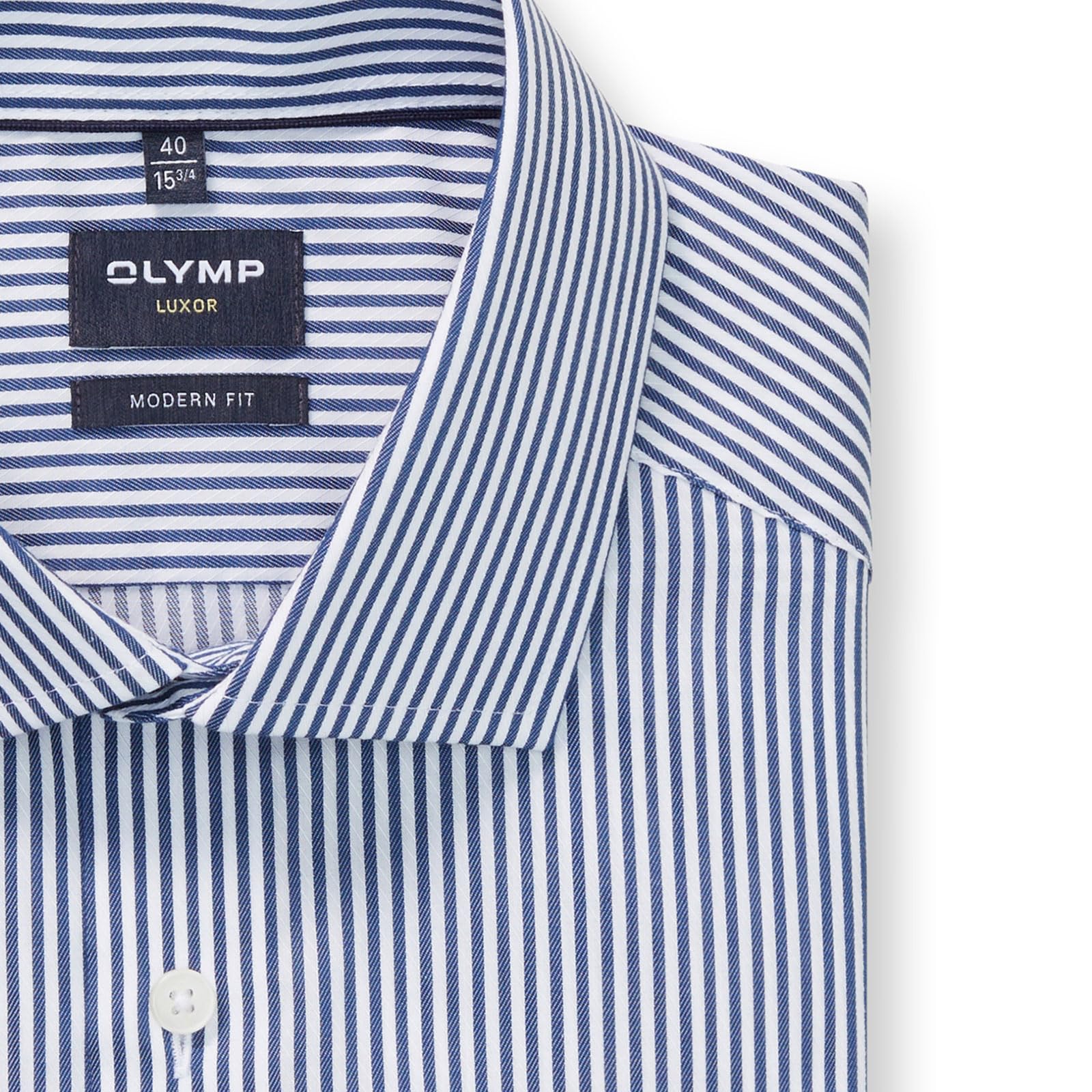 OLYMP Herren Oberhemd Langarm Luxor,Römer Streifen,470 Modern Fit 26,19 Global Kent