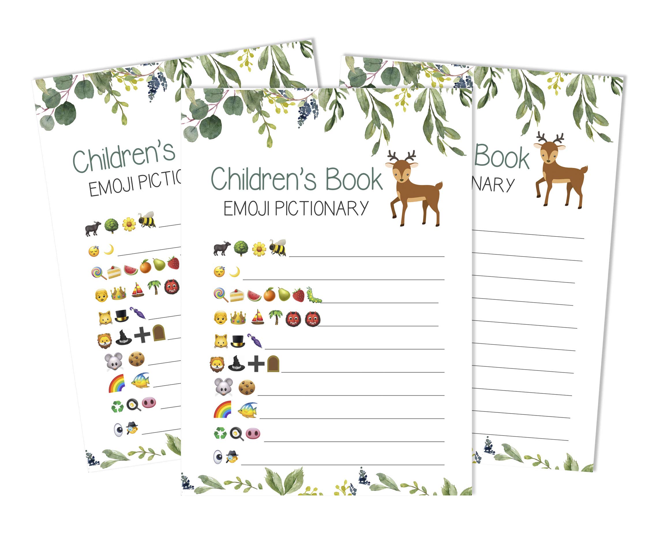 Buy Inkdotpot Set Of 50 Children Books Pictionary Baby Shower Game