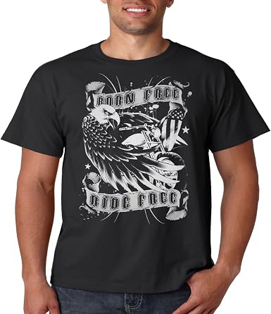 Amazon.com: Biker T Shirt Born Free 