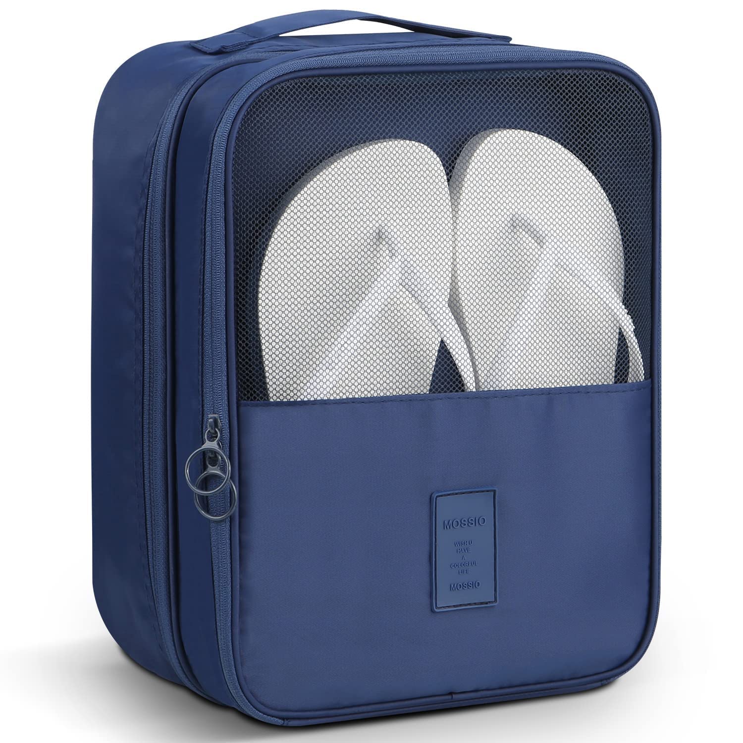 dhamee Portable Travel Shoe Storage Bag for Packing 3 Pair Storage Bag Waterproof Foldable Footwear Organizer for Luggage & Wardrobe | Beige-picture-48