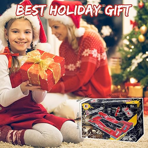 Miniatura 6 de Patinetas de dedo 6 en 1, parque de patinaje para dedos con rampa de diapasón, mini patinetas de dedo, accesorios de entrenamiento interactivos,