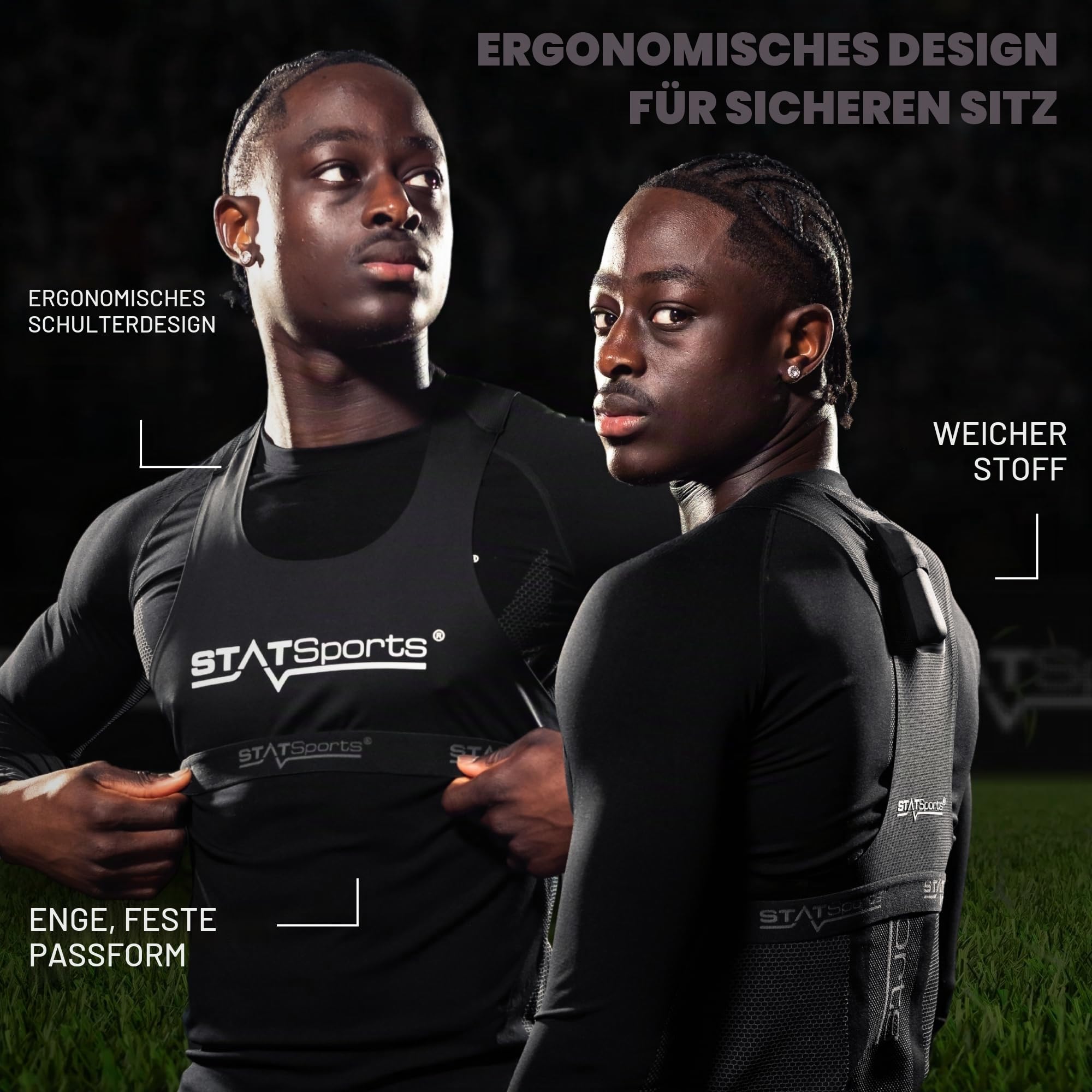 STATSports GPS Weste (Nur Weste – Kein GPS Pod) – Fußball Tracker Weste für Academy – Getragen von Elite-Spielern – Leichte Sportweste mit sicherer APEX GPS Pod-Tasche