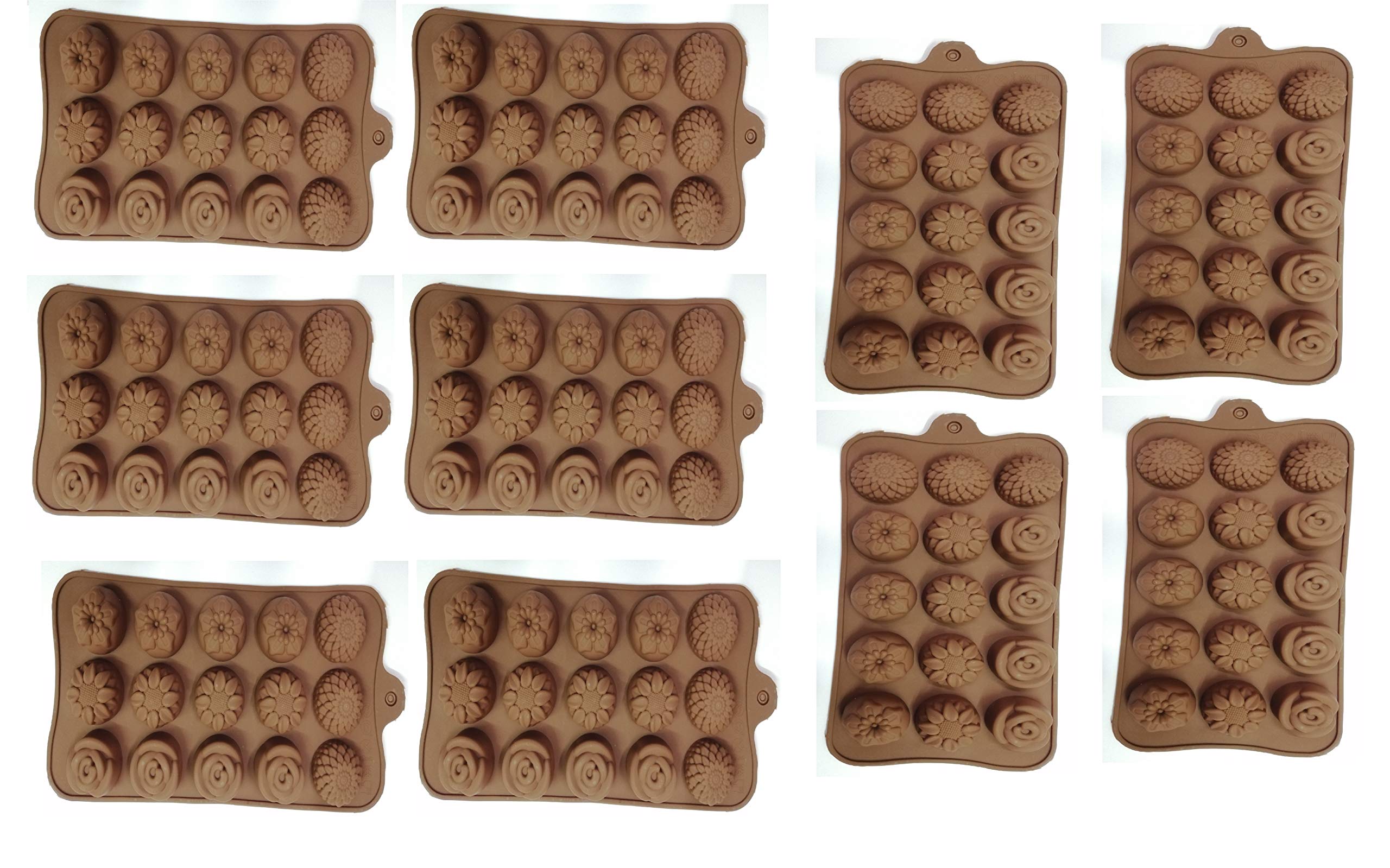 Morel Silicon Chocolate Molds, Candy Making Silicone Molds, Mini Baking Molds, Non Stick Hard Gummy Candy, BPA Free Candy Making Mold Pack of 10