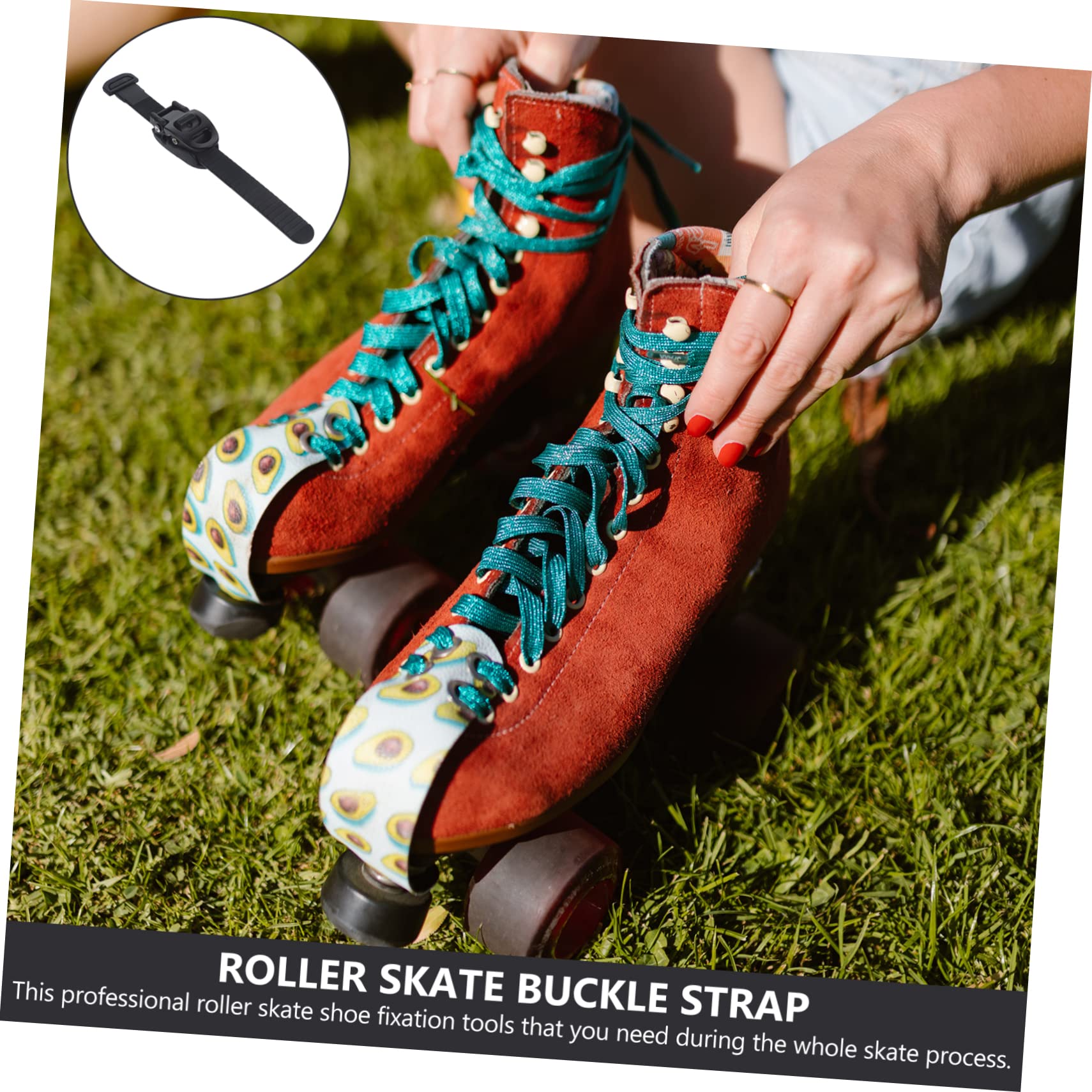 VANZACK 6 Sets Ice Skates Straps Replacement Buckles Roller Skates Accessories Sturdy Wear-Resistant for