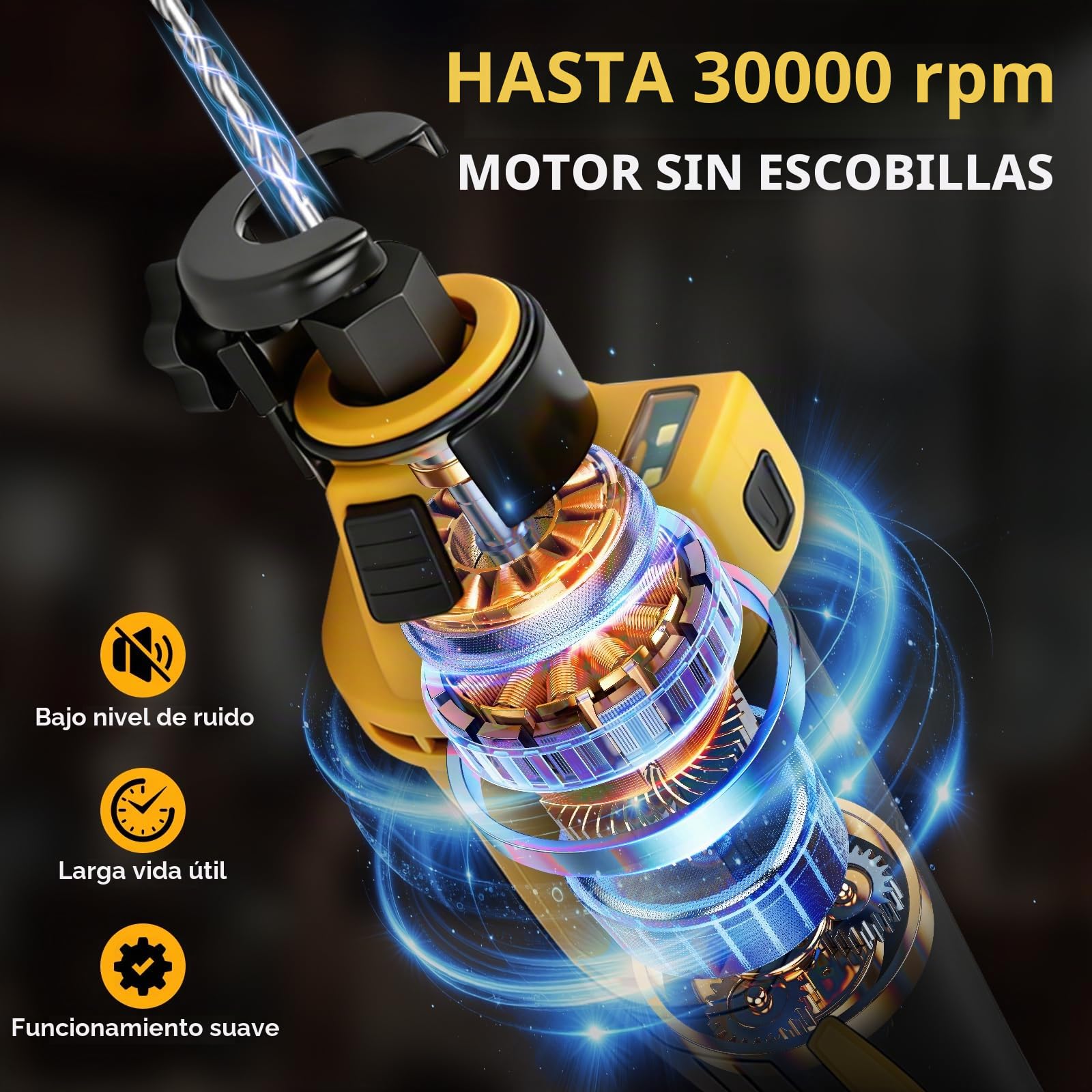 Herramienta inalámbrica de corte para paneles de yeso para baterías DEWALT de 18V 20V, sierra rotatoria para yeso sin escobillas con 20000 25000 30000 3 velocidades variables para corte de chapa de