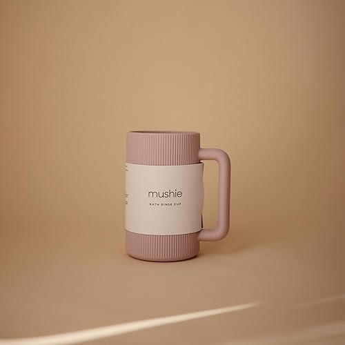 Miniatura 2 de mushie Taza de enjuague de baño para bebé, 100% silicona de grado alimenticio, taza de enjuague para champú y lavado corporal para niños (lila suave)