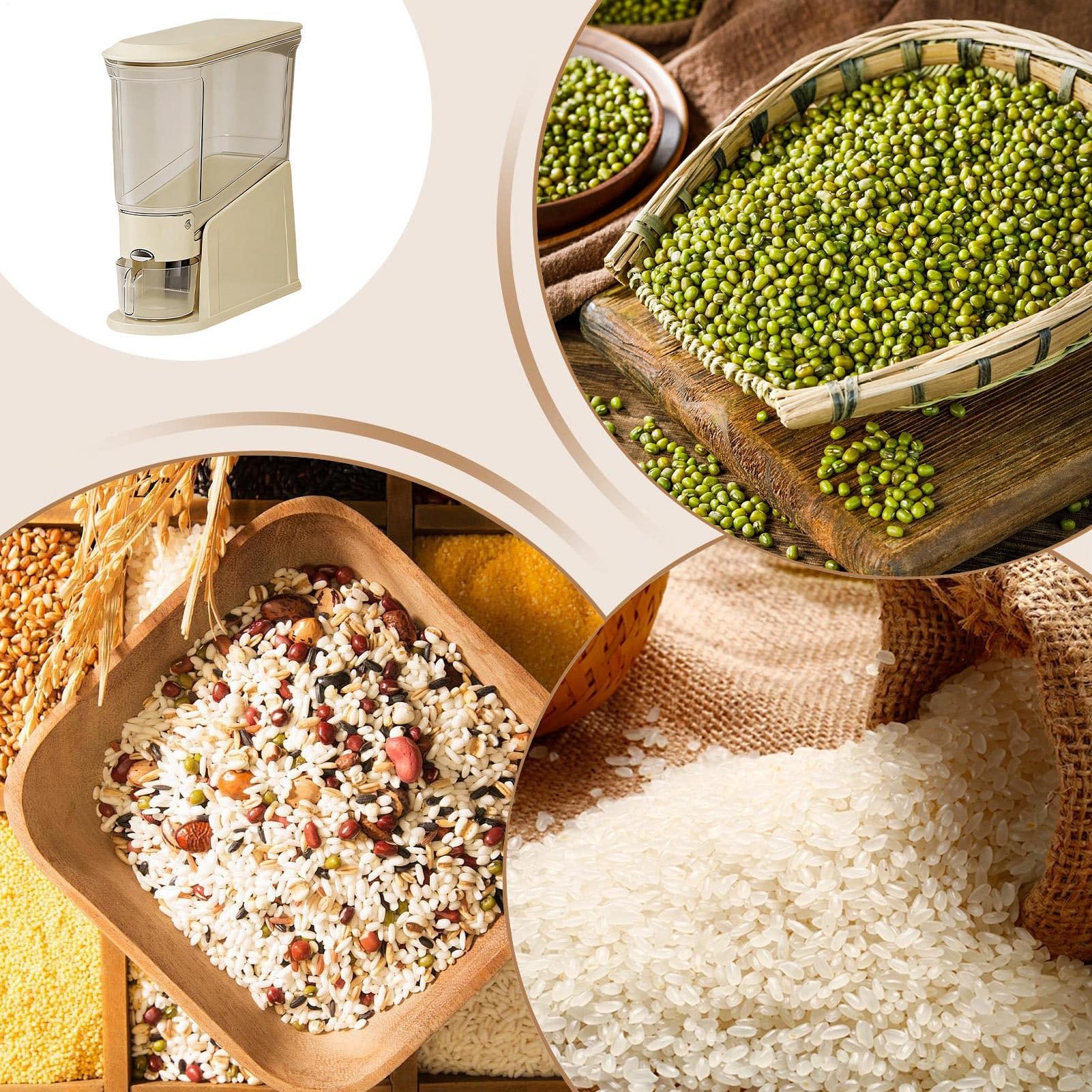 Contenitore Per Conservare Riso Controllo Delle Porzioni Trasparente | Scatola Organizzatrice Ermetica Alimenti Per Gli Alimenti Snack E I Cereali In Cucina Dispensa Casa E Dormitorio