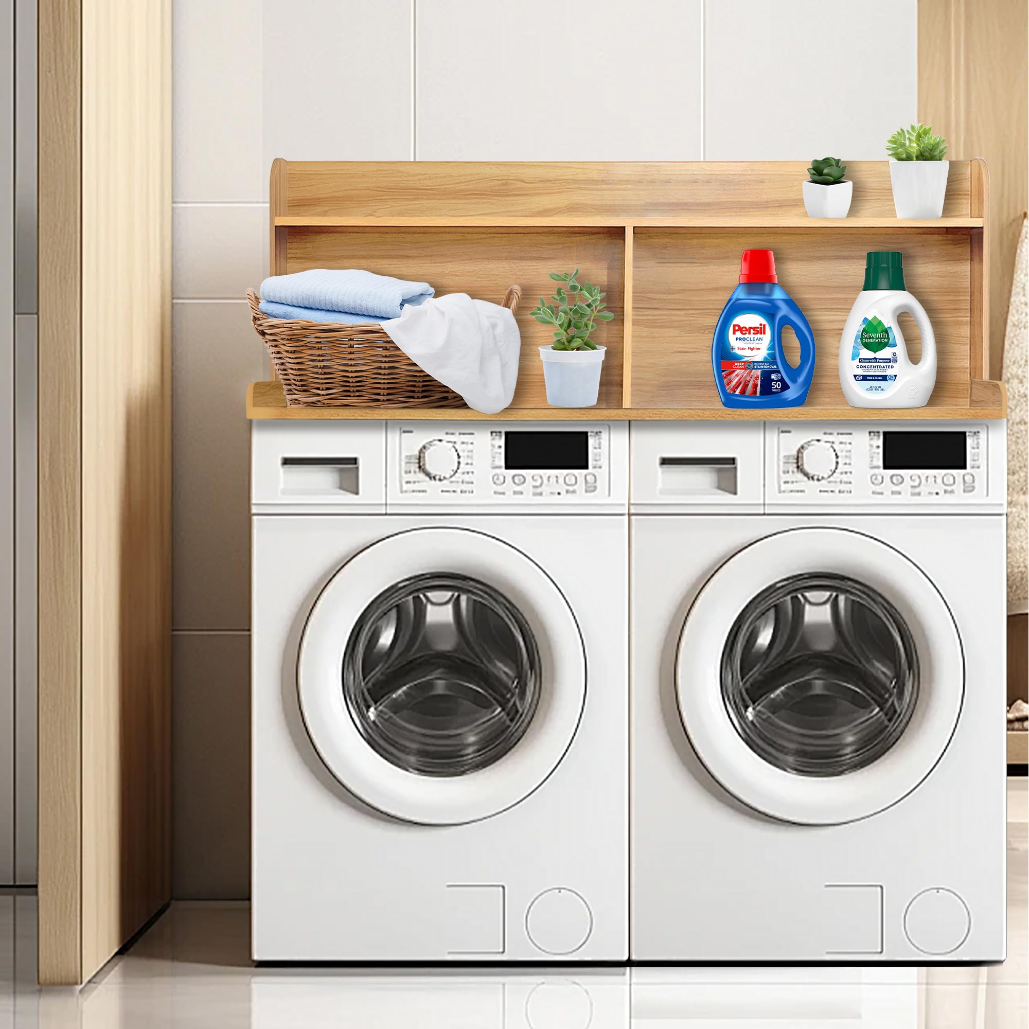 Laundry Room Countertop Royxen Washer Dryer Countertop Solid Wood ...