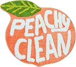 Peach Clean Bath Mat, Bathroom Decor Area Rug, Peachy, Soft & Absorbent Plush Coral Fabric, Also for Bedroom, Children's Room, Non-Slip Washable