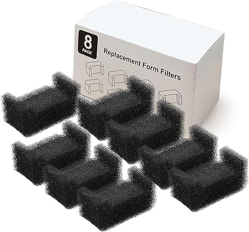 Filtro de espuma para fuente de agua para gatos, 8 paquetes de filtro de esponja para fuente de agua para mascotas, dispensador automático de agua